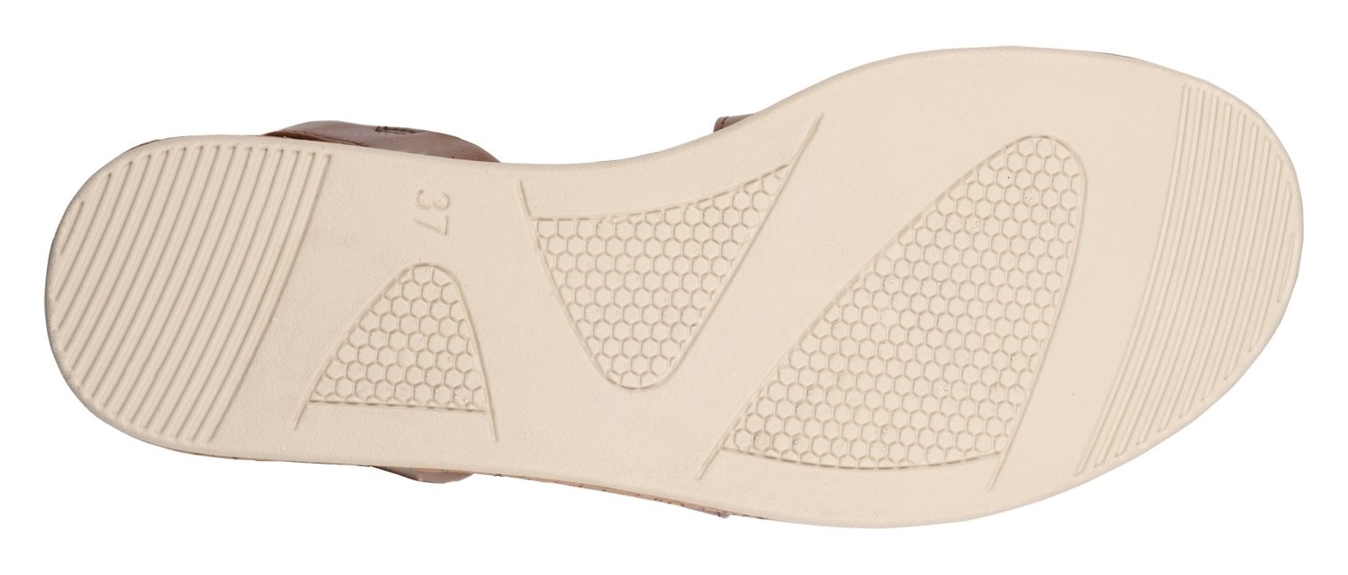 MARCO TOZZI Plateausandaletten  , Sandale, Sommerschuh mit feinen, gekreuzten Riemchen