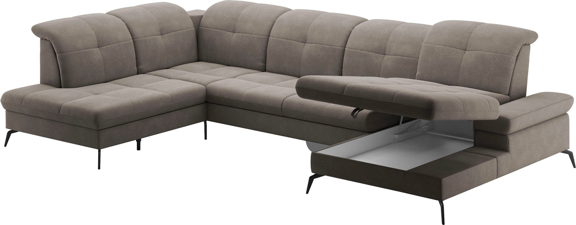 sit&more Wohnlandschaft »Amica«, wahlweise mit Kopfteilverstellung, Bettfunktion und Bettkasten