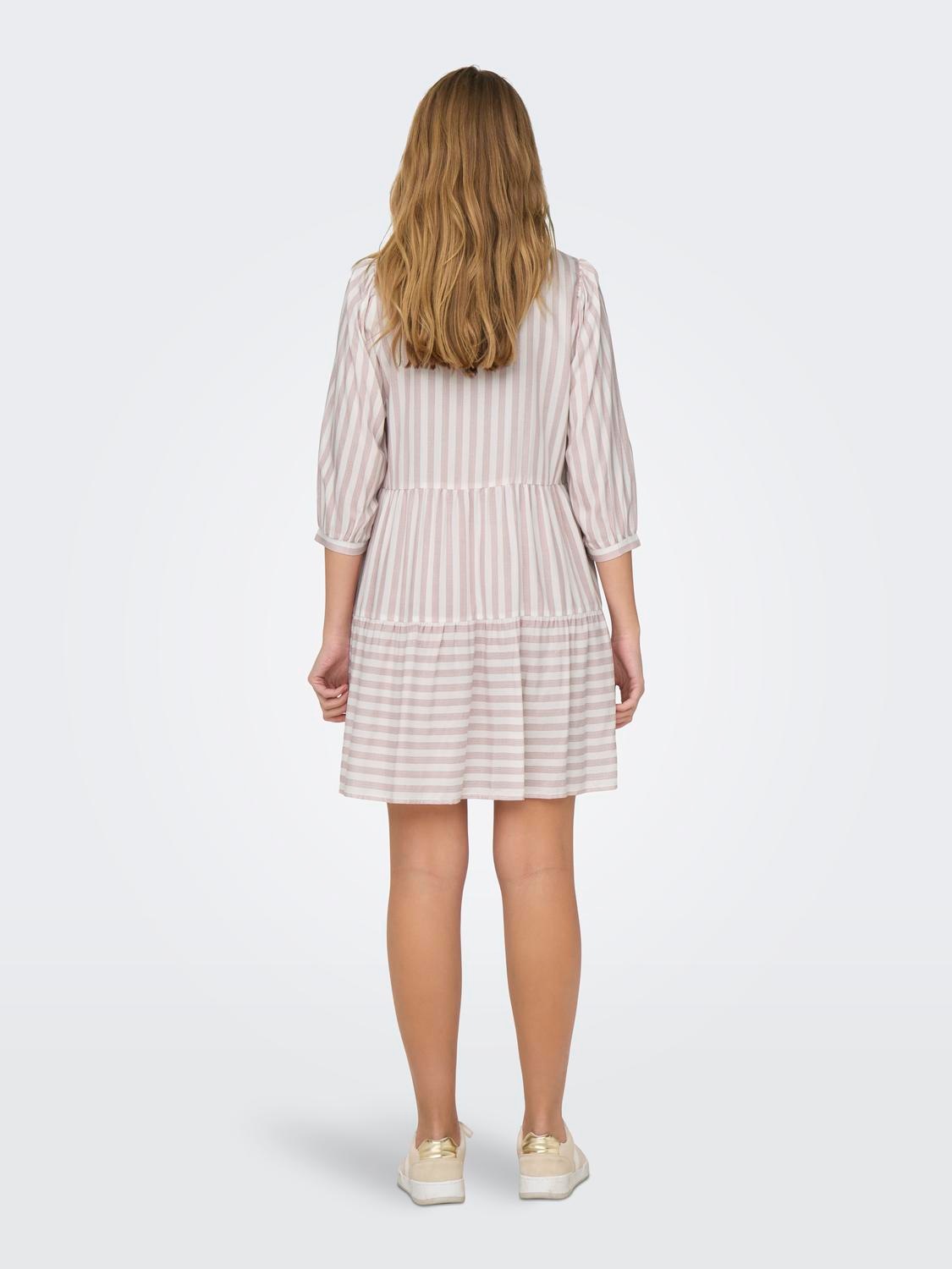 ONLY Tunikakleid »ONLKAYA 3/4 PUFF SHORT DRESS WVN NOOS«, mit Volant im Tunika Style