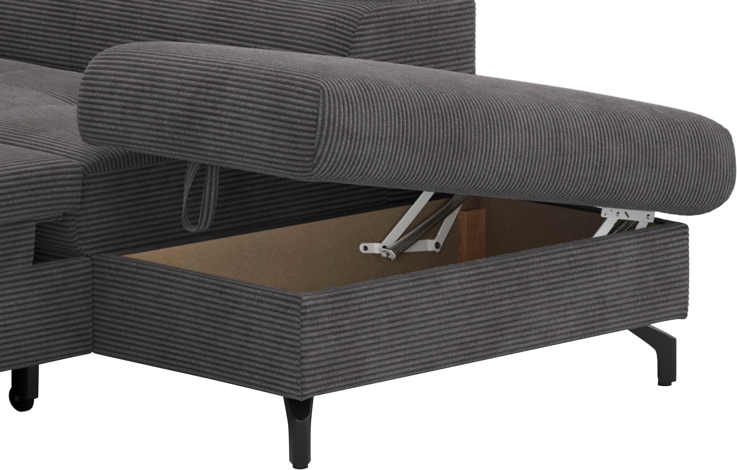 COTTA Ecksofa »Aura L-Form«, mit Schlaffunktion, Bettkasten und Kopfteilverstellung