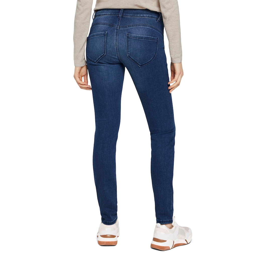 TOM TAILOR Skinny-fit-Jeans »Alexa Skinny«, mit Doppelknopf-Verschluss