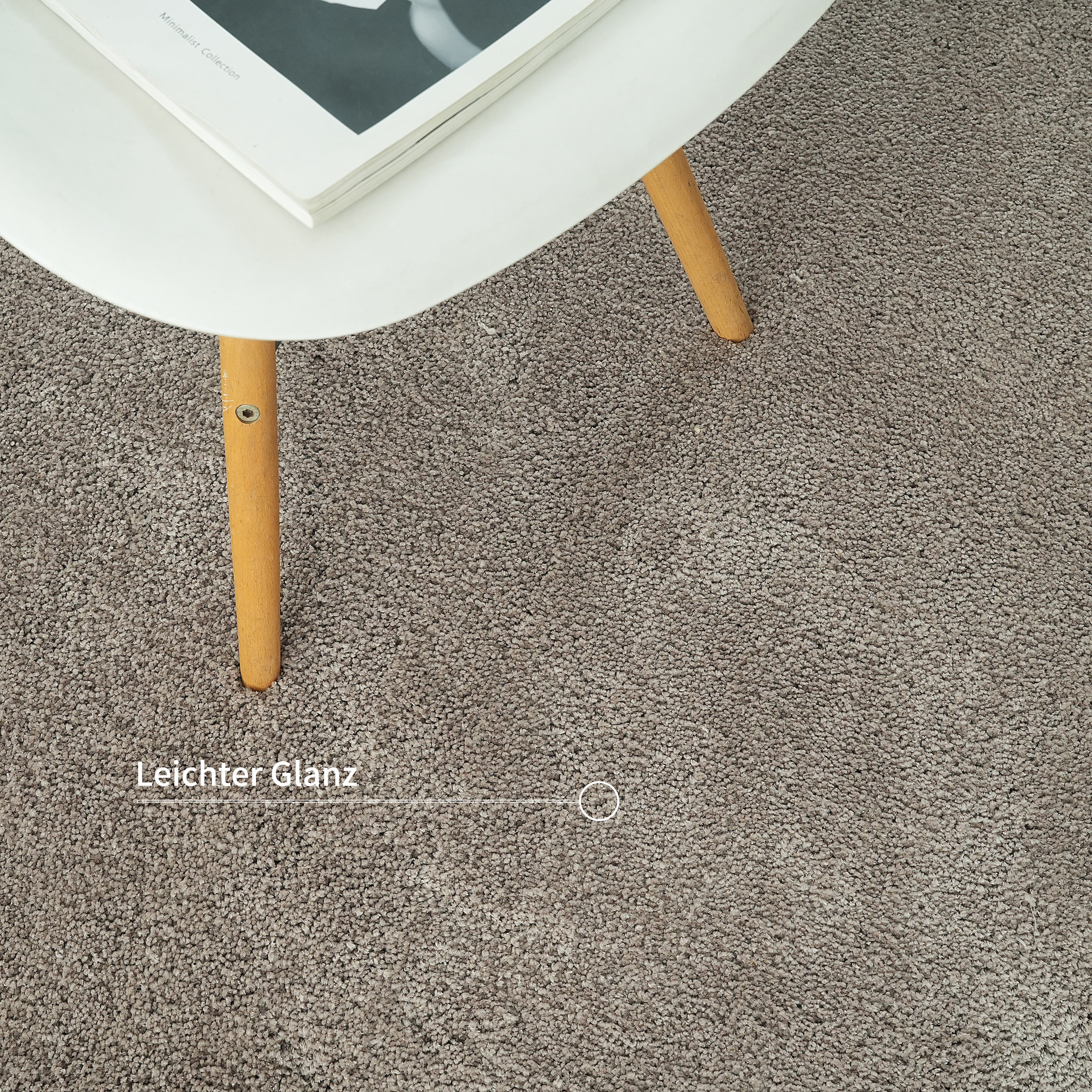 LeGer Home by Lena Gercke Hochflor-Teppich »Halrum, einfarbig, besondere Form, modern«, U-förmig, 25 mm Höhe, organische Form, bean shape, kuschelig, Wohnzimmer, Schlafzimmer