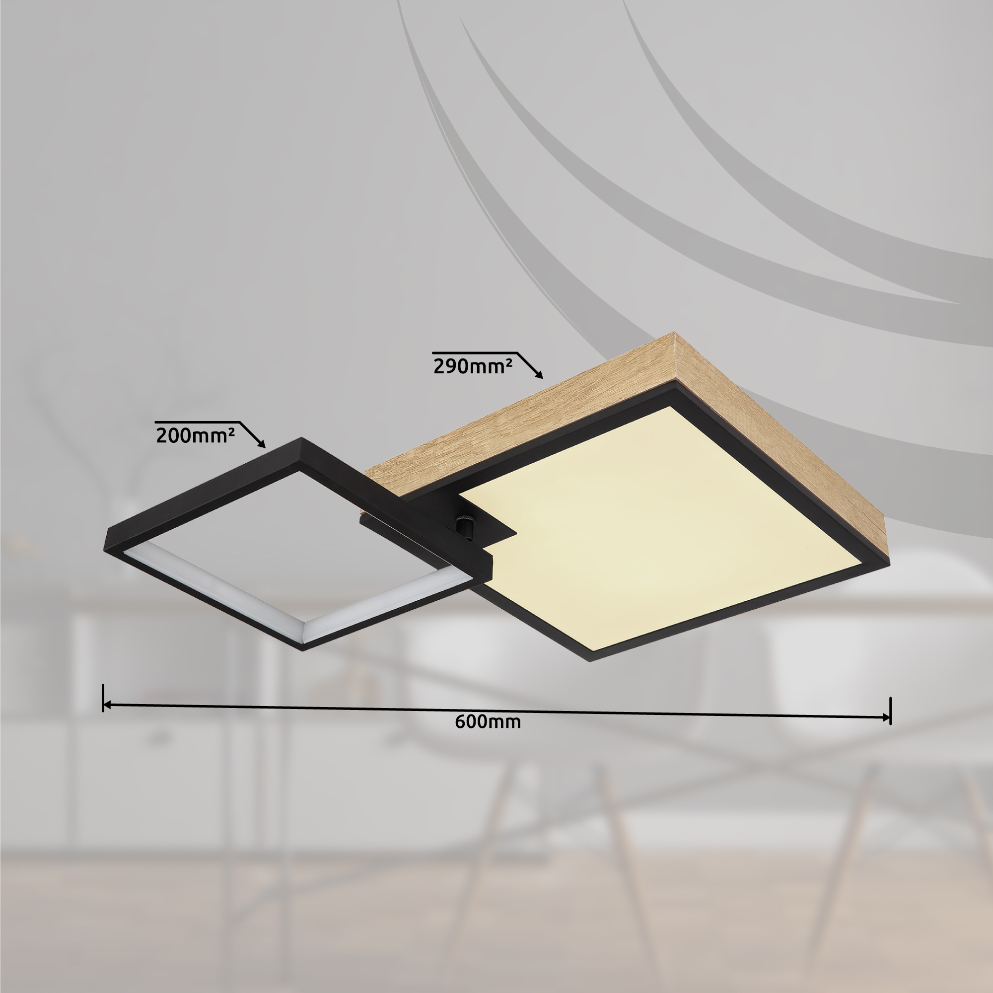 GLOBO LIGHTING Deckenleuchte »JACKY« LED-Modul 1 Stk. Deckenlampe Wohnzimmer-Leuchte Schlafzimmer-Leuchte Flur Küche