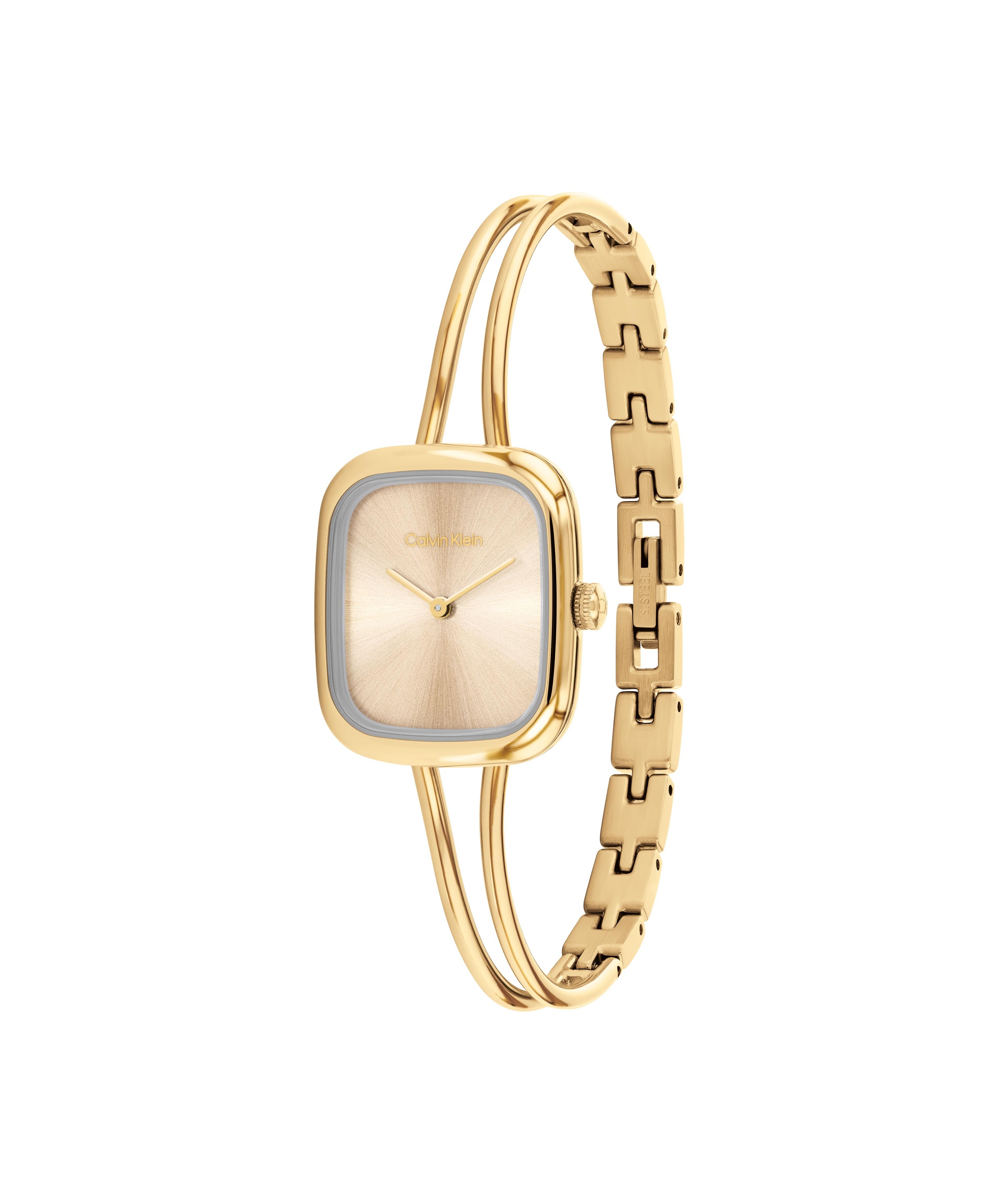 Calvin Klein Quarzuhr »CK ADORE BANGLE« Armbanduhr, Damenuhr, Edelstahlarmband, analog