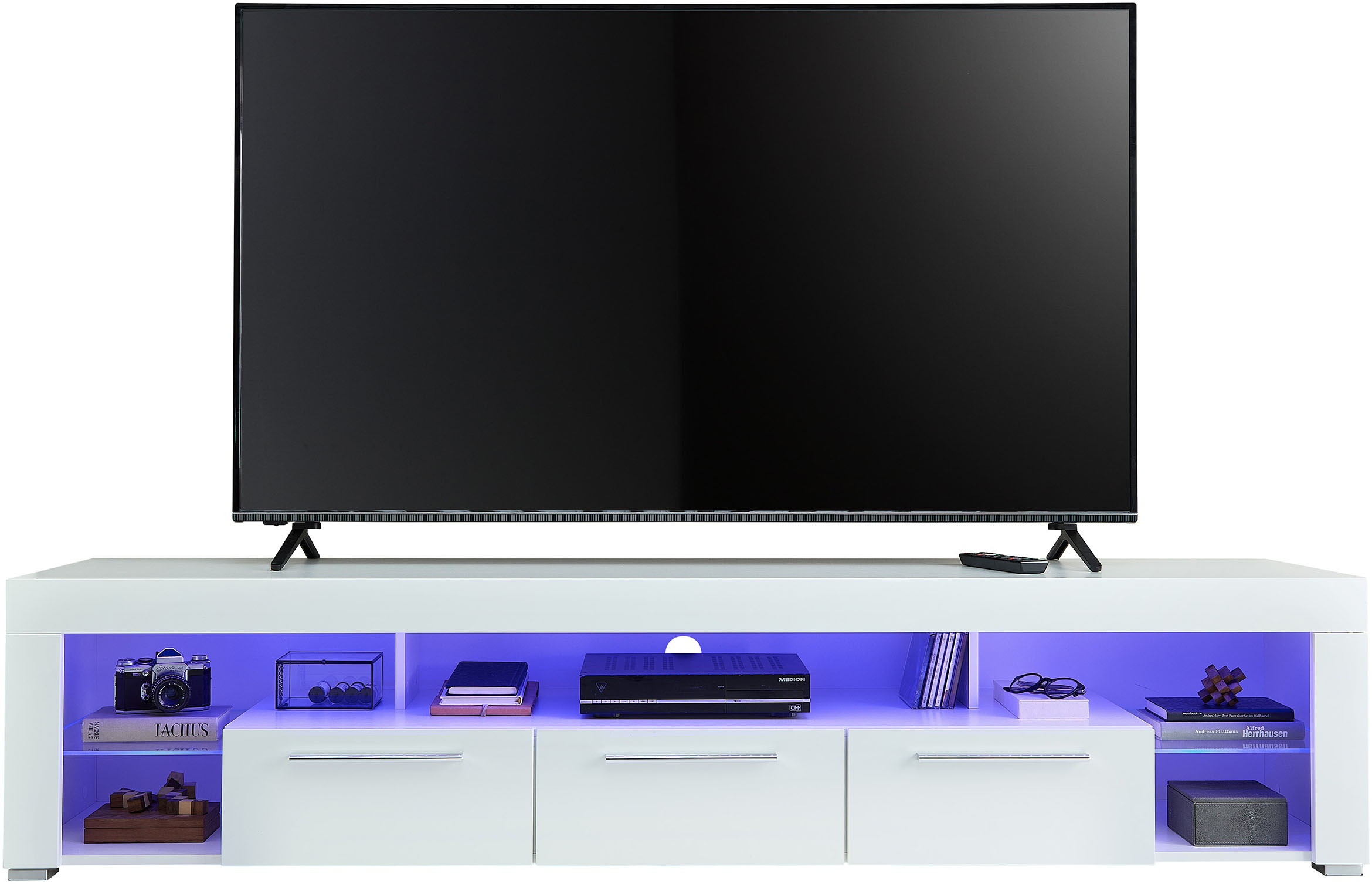 Stolkom TV-Schrank »Goal« 3 Schubkästen, 5 offenen Fächern, Stellmaß 200/44/44 cm