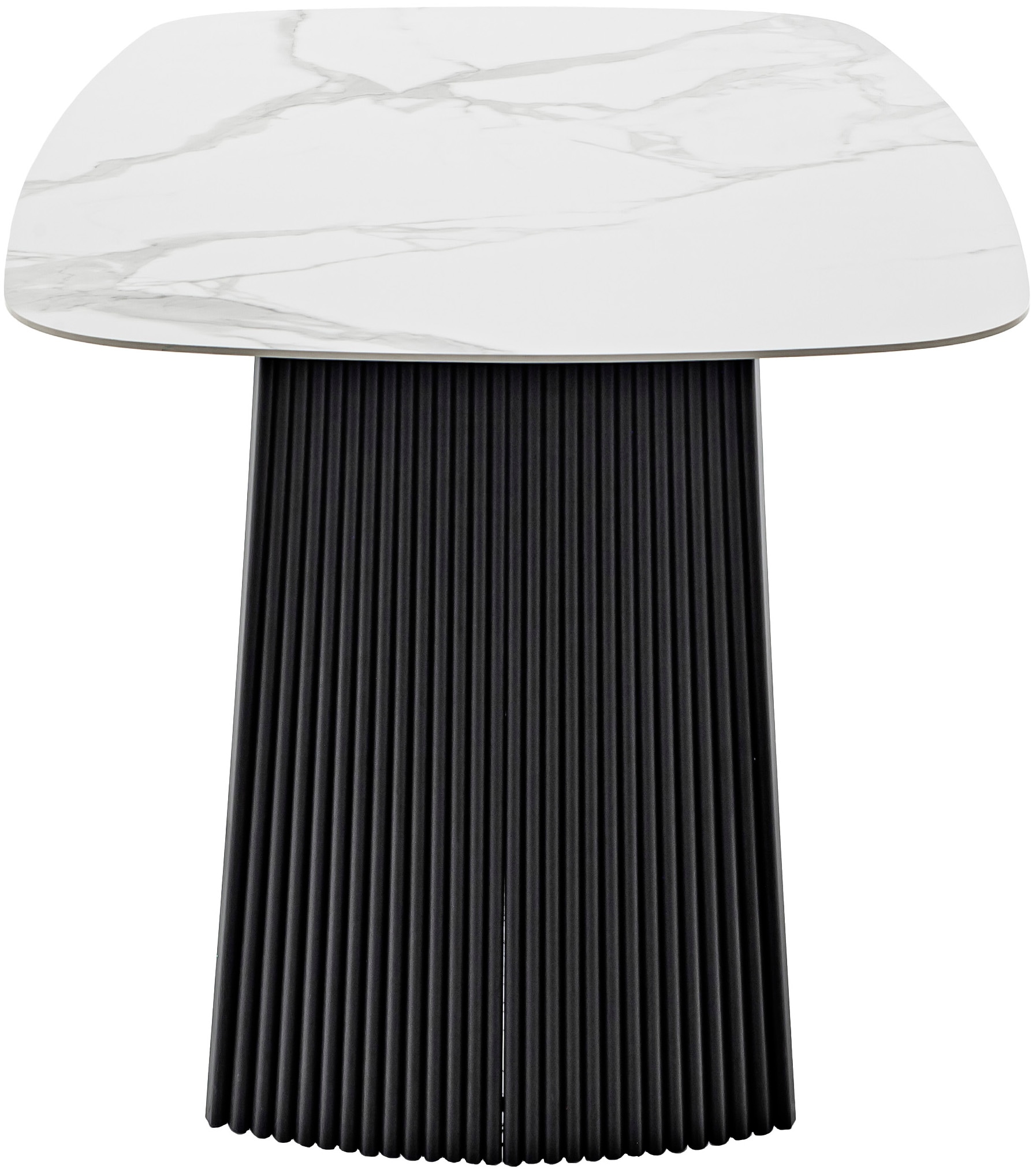 MCA furniture Esstisch »TOBELO Wangentisch 180x90cm«, (1 St.), Keramik, Metall, weiß marmoriert, dining table, 4-6 Personen