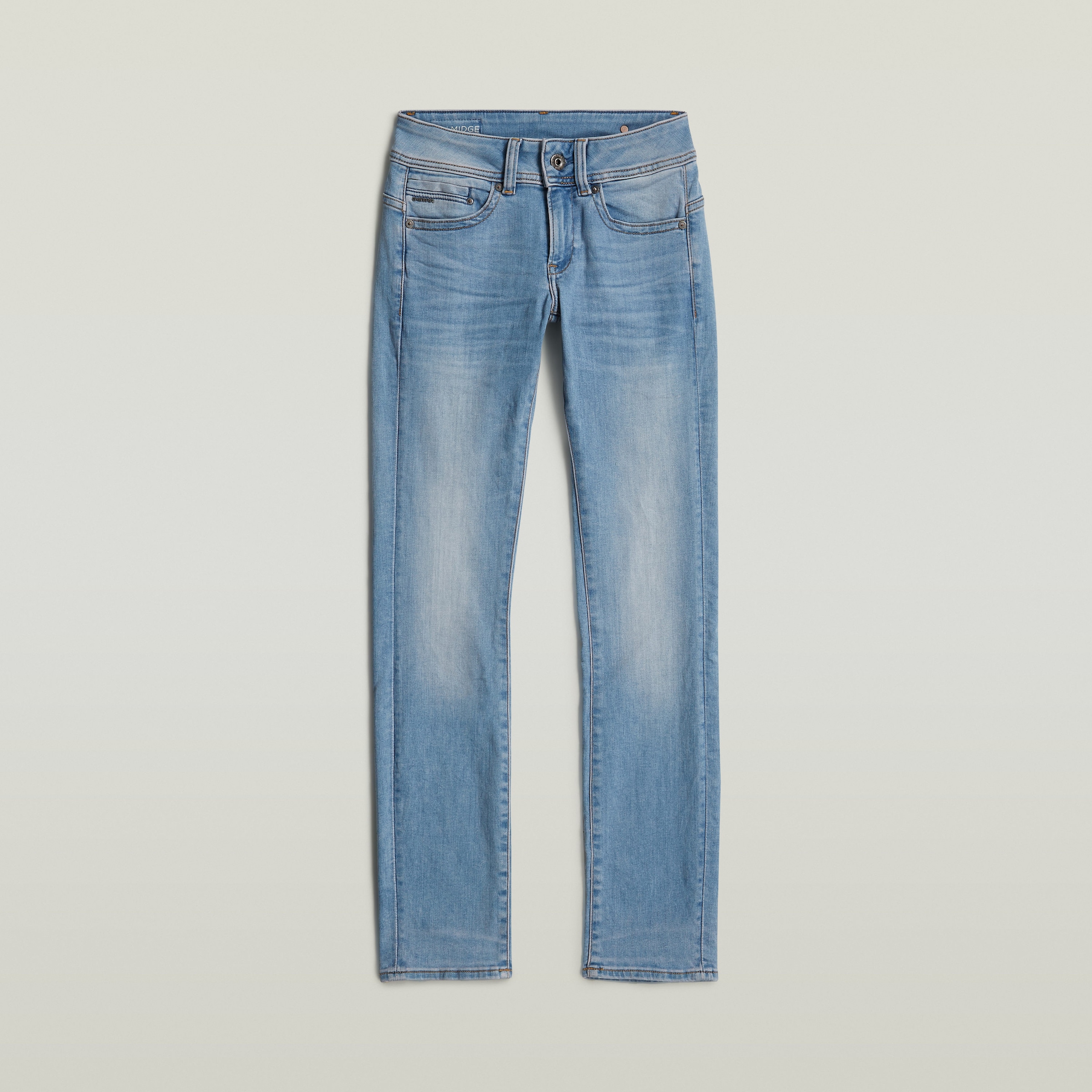 G-STAR Straight-Jeans »Midge«, 5-Pocket-Design mit markanten Steppnähten
