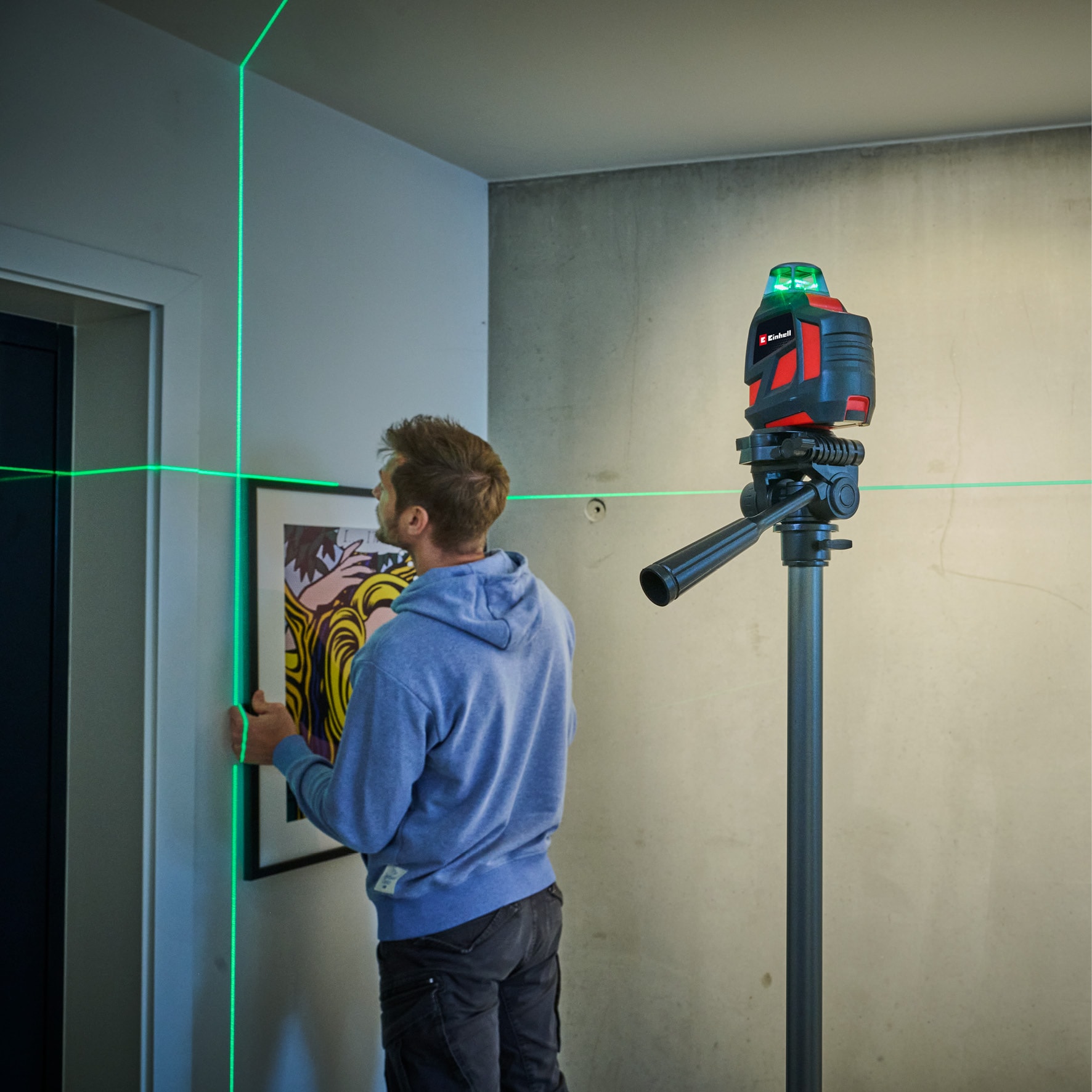 Einhell Adapter »Laser-Zubehör Tripod Laser Adapter 1/4"« integrierte Wasserwaage