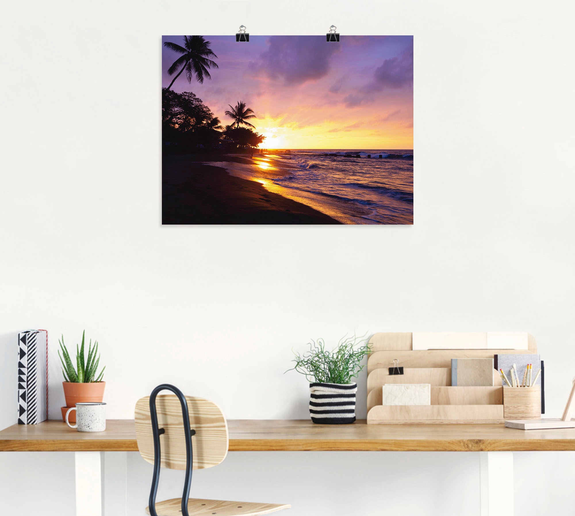 Artland Wandbild »Tropischer Strand« Sonnenaufgang & -untergang 1 Stk. tlg. günstig online kaufen