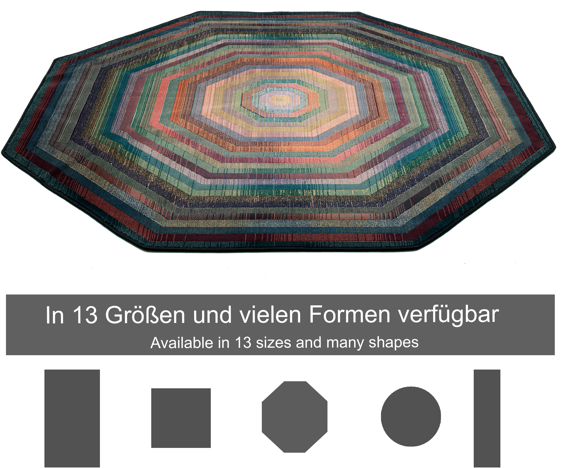 THEKO Teppich »Gabiro 001«, mehreckig, 10 mm Höhe, gewebt, ideal im Wohnzimmer & Schlafzimmer