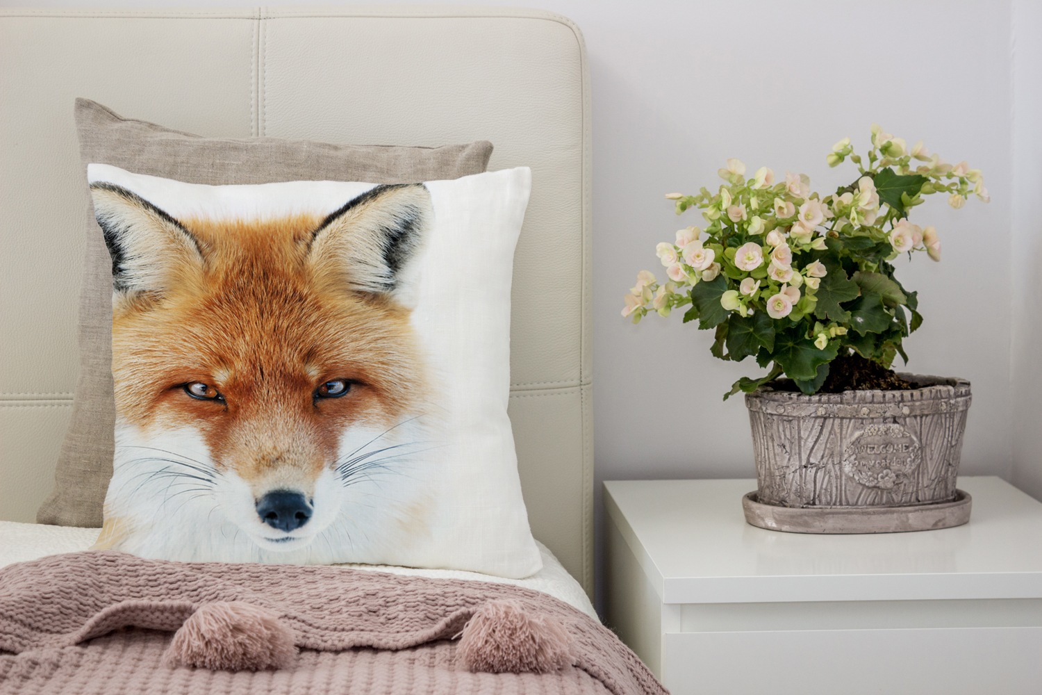 queence Dekokissen »Joleen«, Kissenhülle,Fuchskopf,Fuchs,Tiermotiv,Waldtier günstig online kaufen