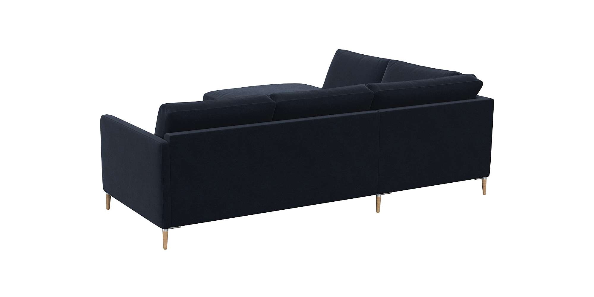 FLEXLUX Ecksofa »Fiore, L-Form, super bequem durch Kaltschaum im Sitz«, schmale Armlehnen, Füße Alu/Eiche, B/T 234/225 cm