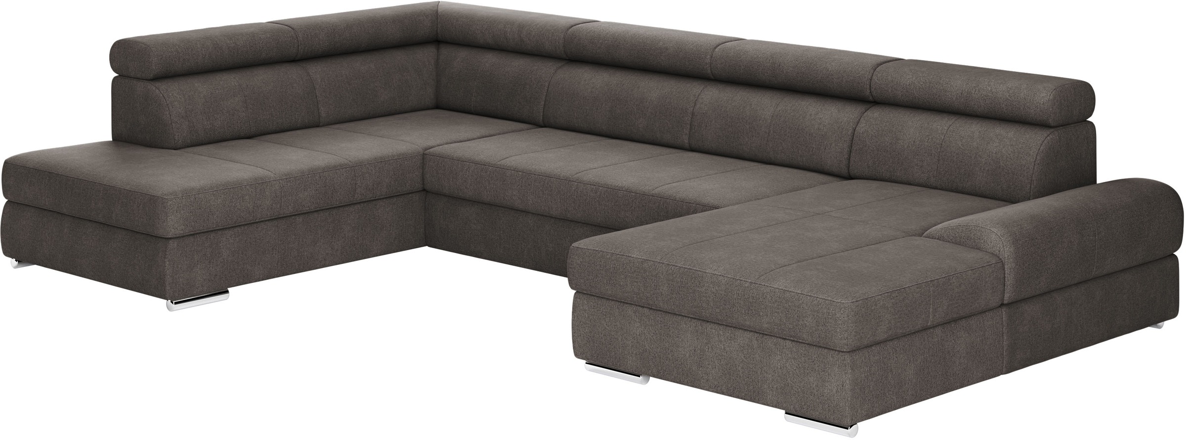 sit&more Wohnlandschaft »U-Form«, mit verstellbaren Kopfteilen, wahlweise mit Bettfunktion