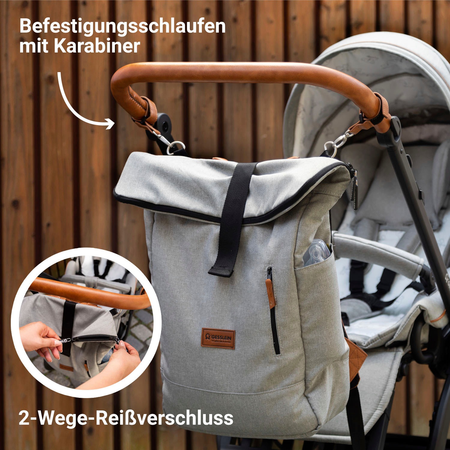 Gesslein Wickelrucksack »N°6, orange«, Made in Germany
