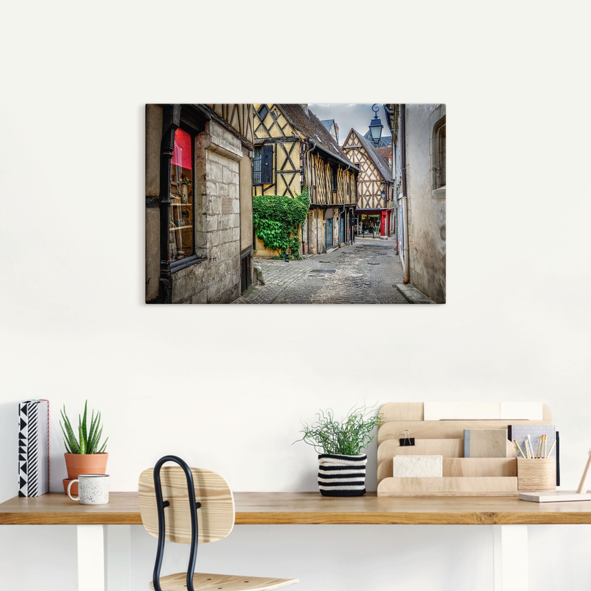 Artland Wandbild »Fachwerkhaeuser im Elsass - Frankreich«, Gebäude, (1 St.), als Alubild, Leinwandbild, Wandaufkleber oder Poster in versch. Größen