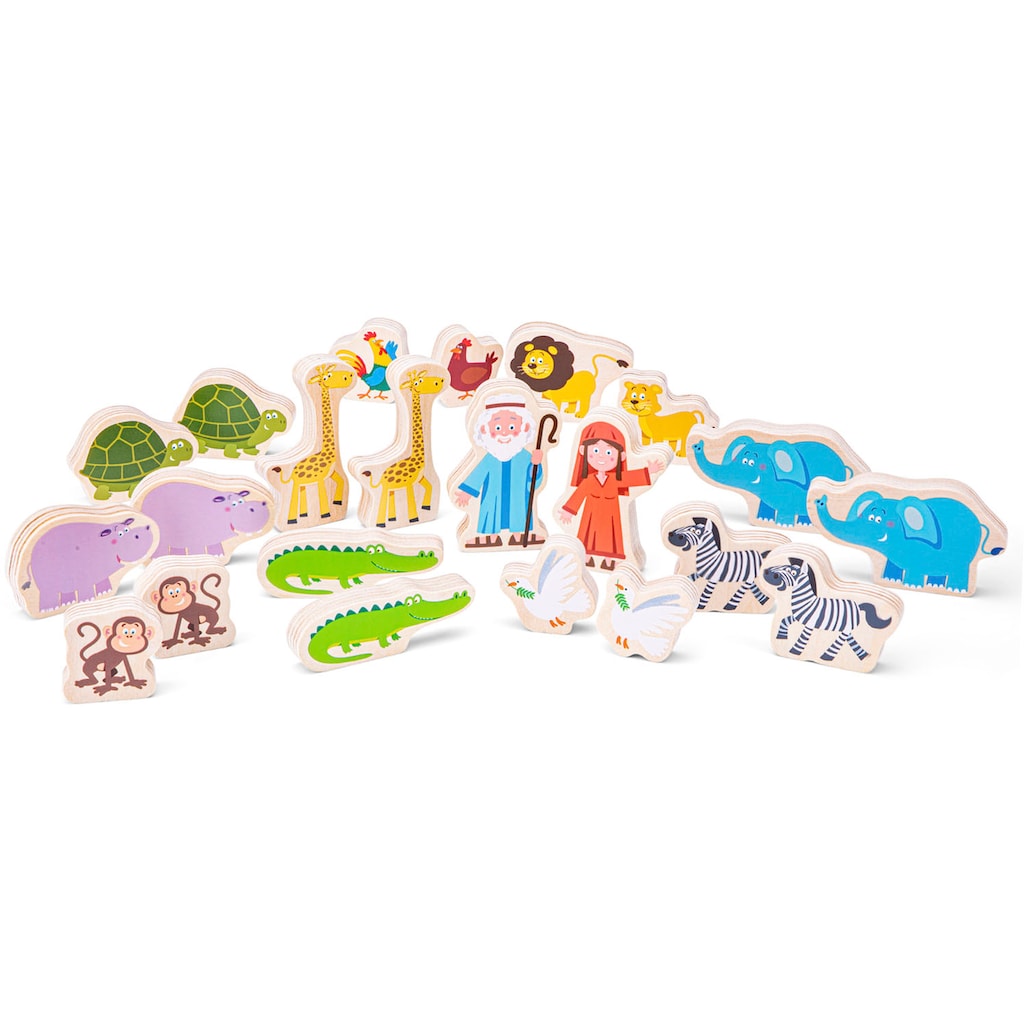 New Classic Toys® Steckspielzeug »Holzspielzeug, Formensortierpiel Arche Noah«