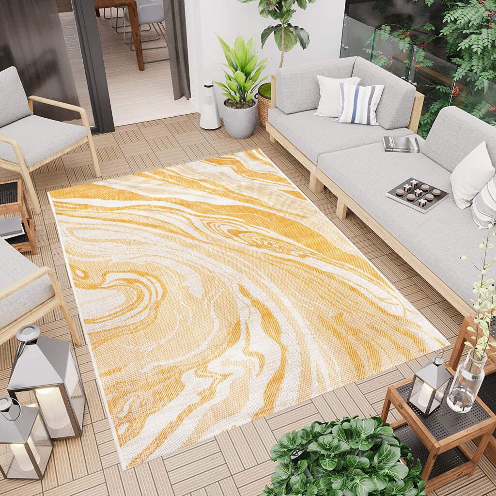 Carpet City Outdoorteppich »Outdoor 710«, rechteckig, 5 mm Höhe, In/- Outdoor geeignet, Abstrakt, Wohnzimmer, Balkon, Terrasse