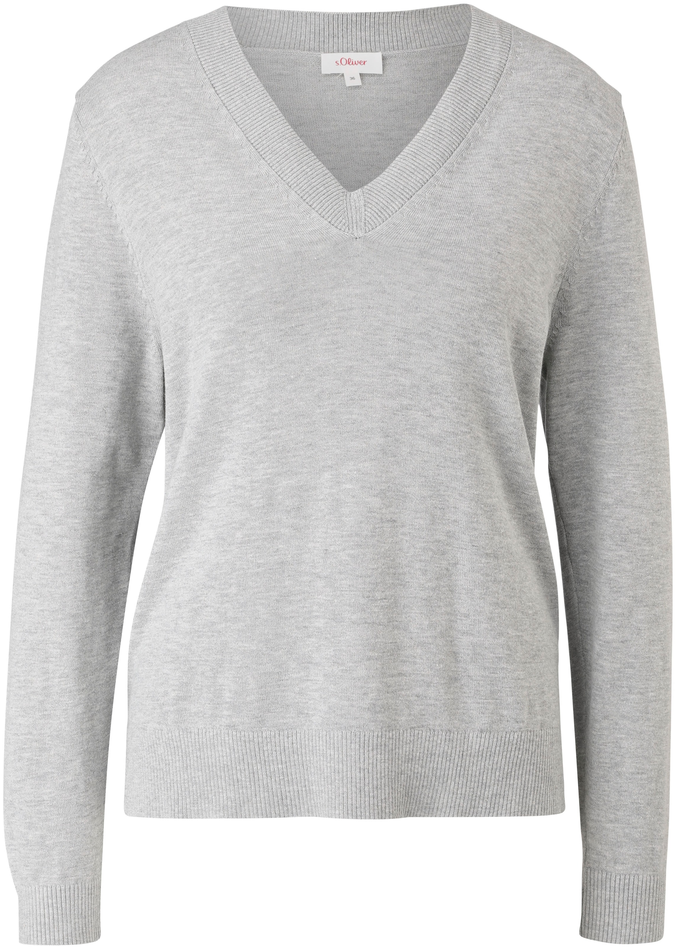 s.Oliver V-Ausschnitt-Pullover, im legeren Look