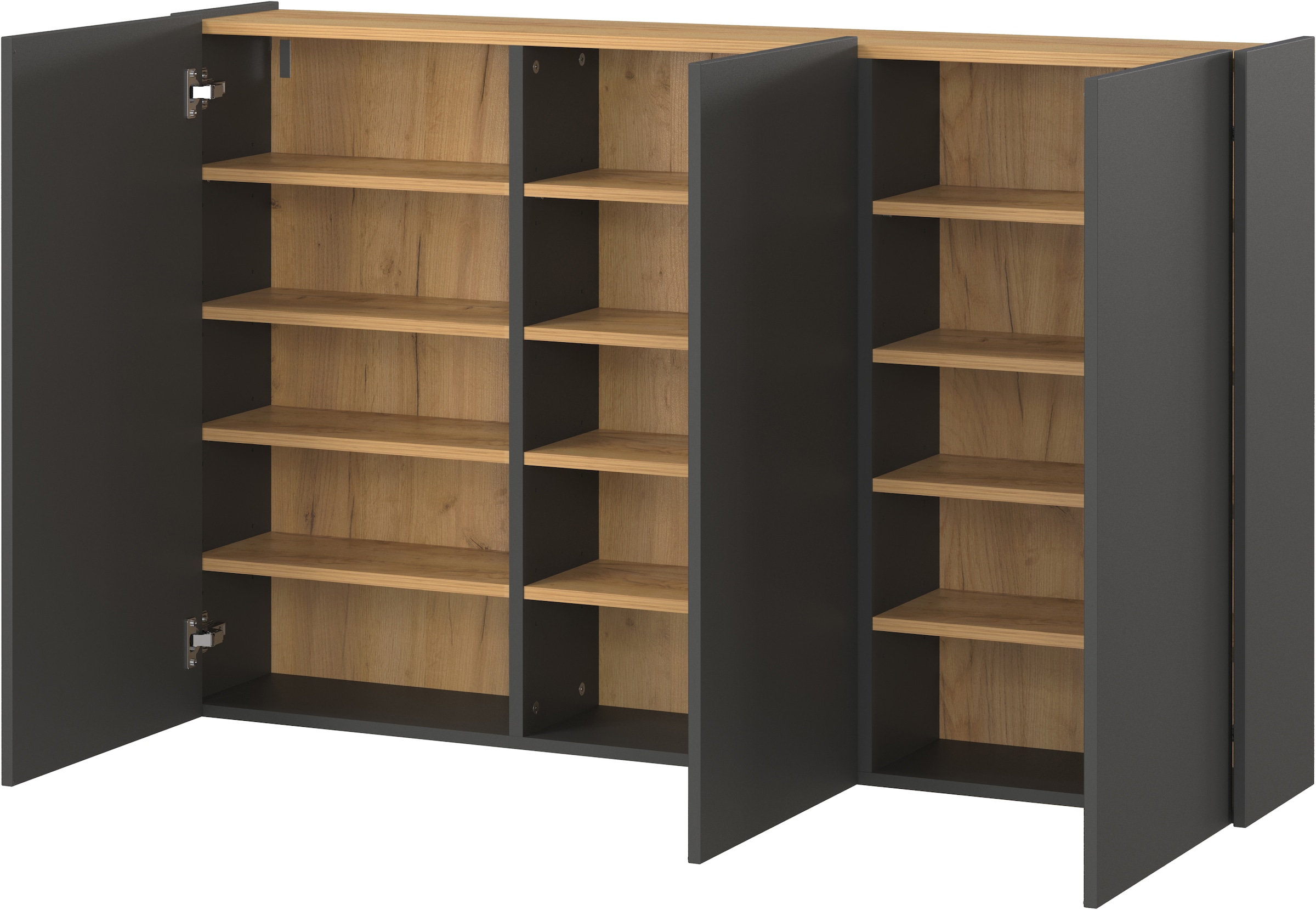 GERMANIA Mehrzweckschrank »GW-Libbiano«, (1 St.), ideal für schmale Flure, Breite 138 cm, in 2 verschiedenen Höhen