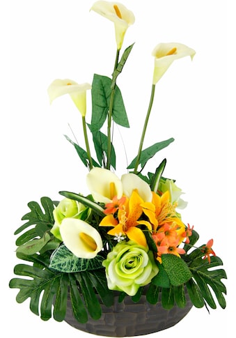 I.GE.A. Kunstpflanze »Arrangement Calla/Blüten 56/33 cm«, (1 St.) kaufen