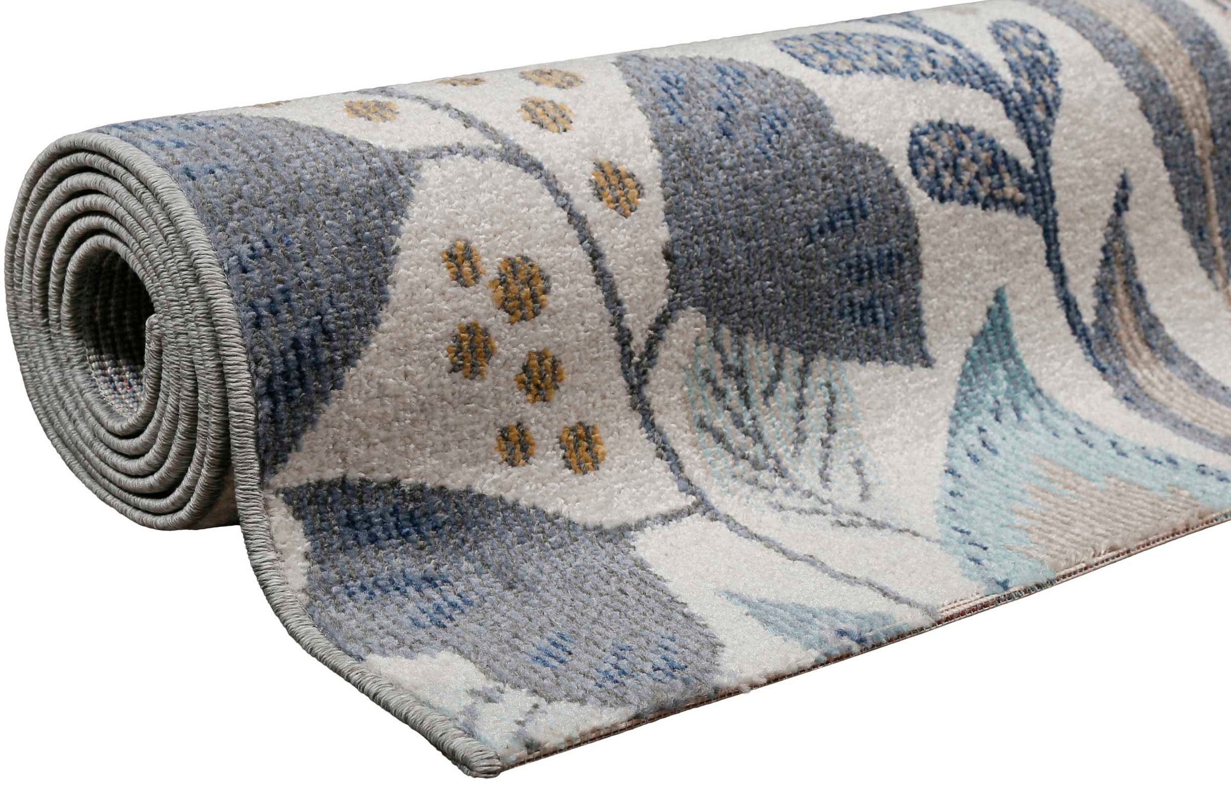 Esprit Outdoorteppich »Lilly, ESP-21082«, rechteckig, 4 mm Höhe, Läufer, wetterfest mit blumigem Muster ideal für Balkon, Terrasse