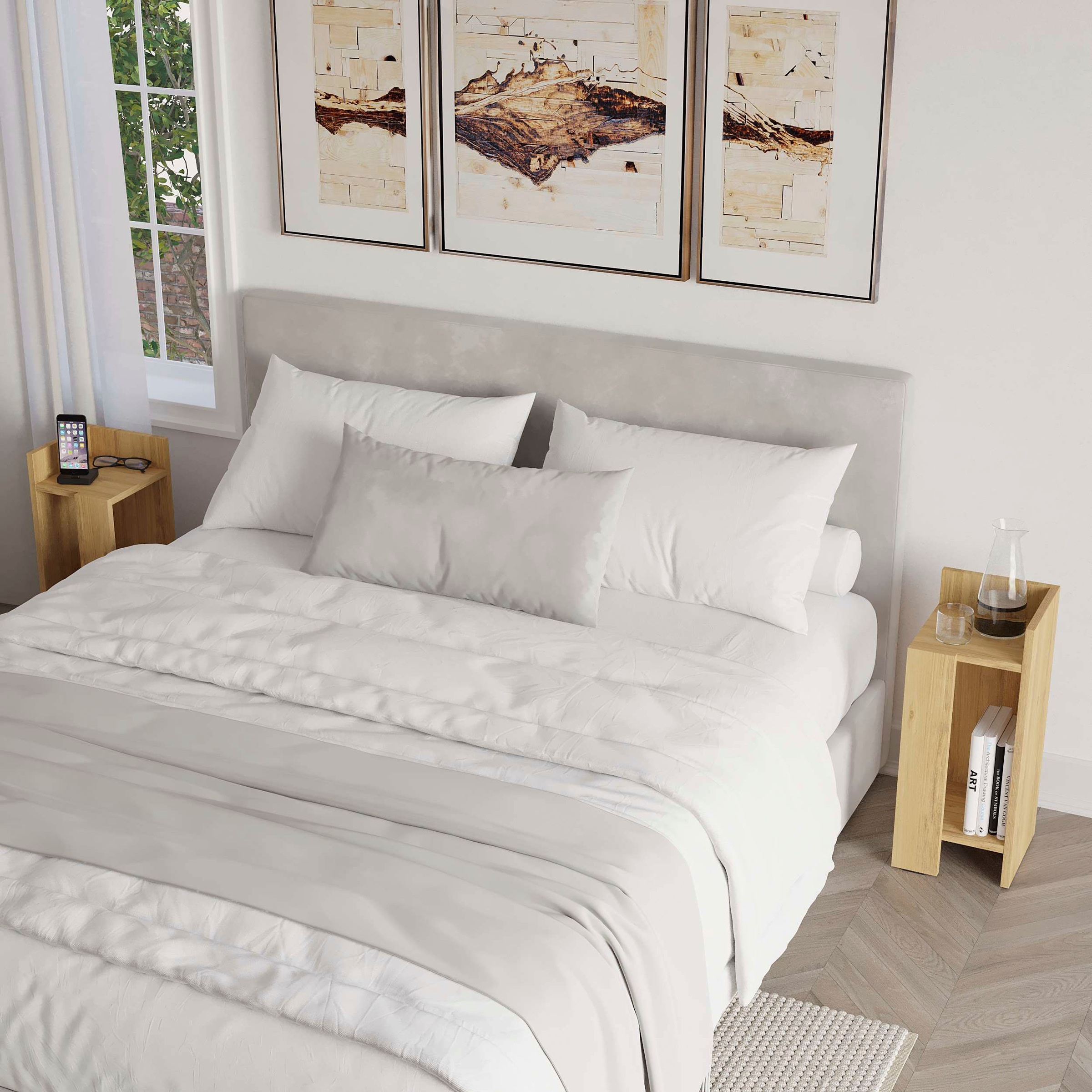 Decortie Nachttisch »ELOS NACHTTISCH SET«, (Packung, 1 St.), Leichte Montage, Lagerung, Platzsparend