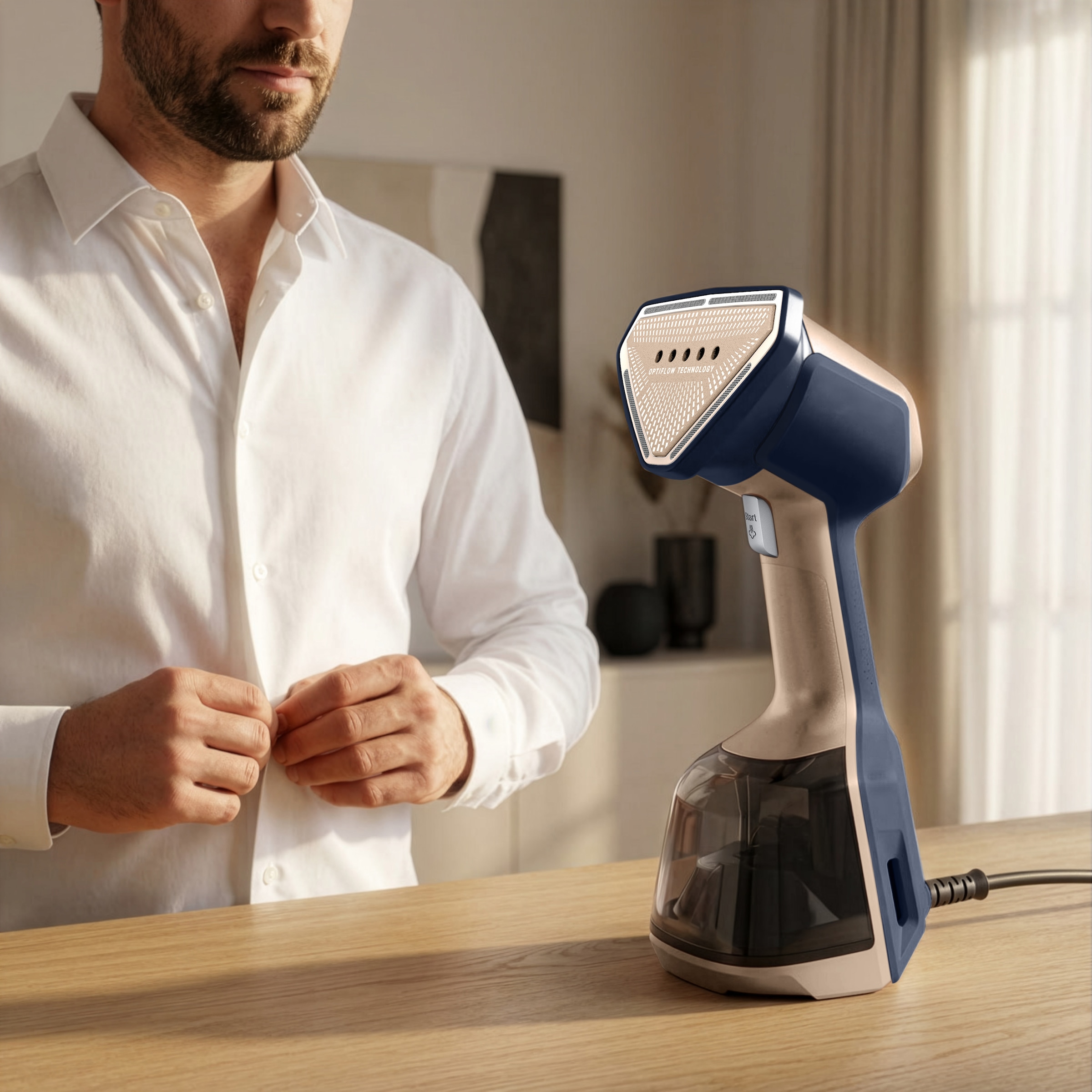 Tefal Dampfglätter »AeroSteam Elite 620« 1400 W mit Ansaugtechnologie, abnehmbarer Wassertank, beheizte Bügelsohle