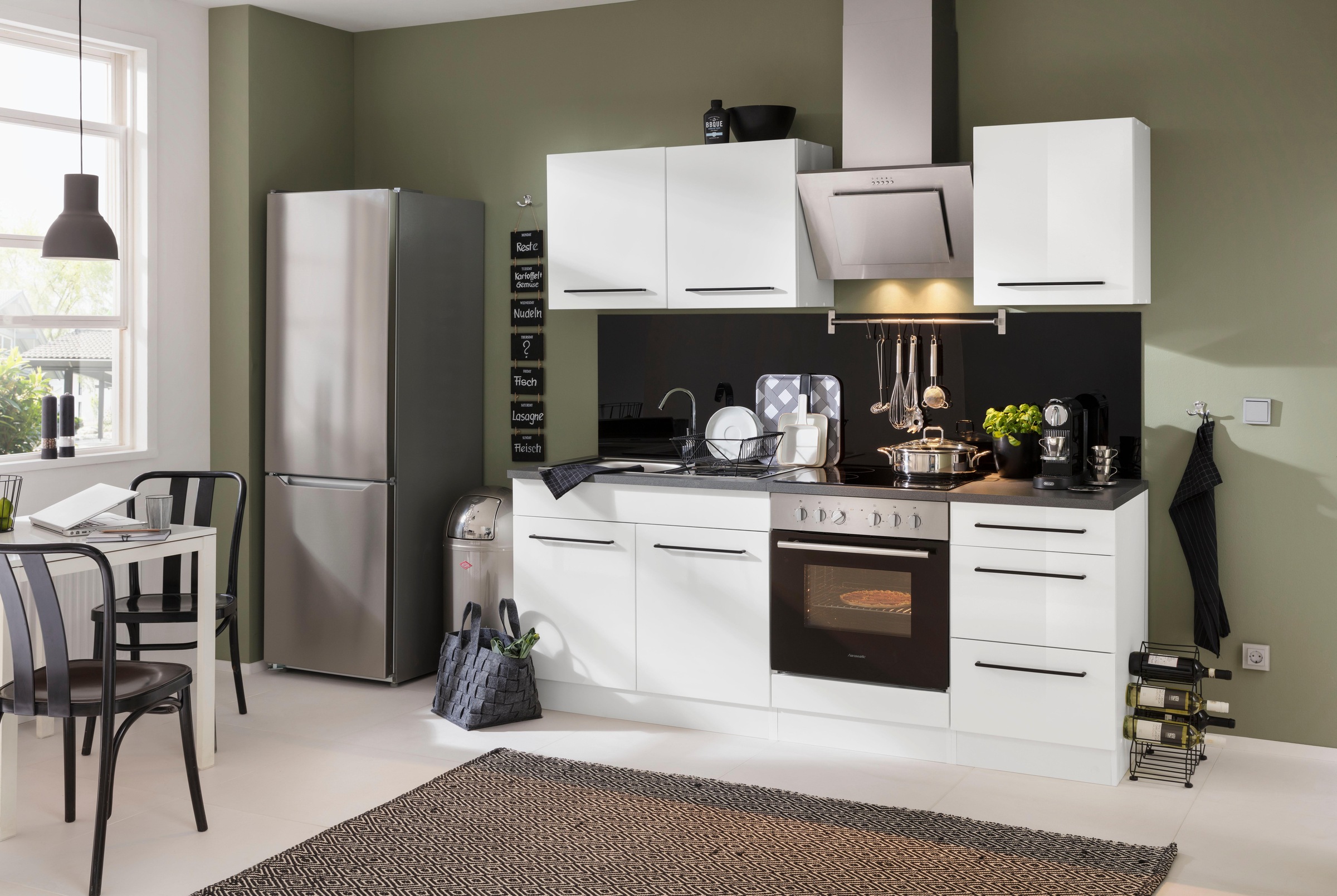 KOCHSTATION Hängeschrank »KS-Tulsa« 100 cm breit, 57 cm hoch, 2 Türen, schw günstig online kaufen