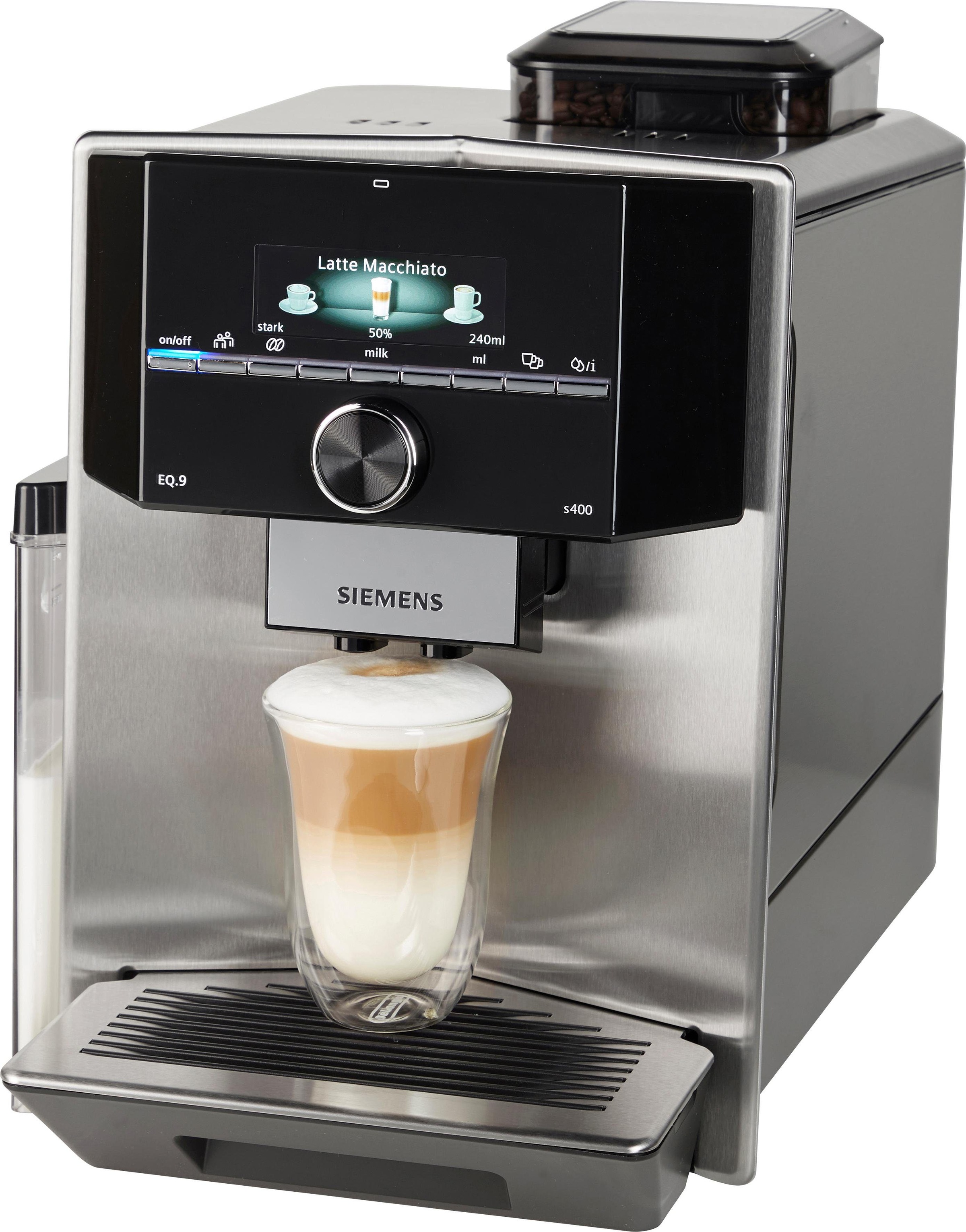 2. Bild von SIEMENS Kaffeevollautomat »EQ.9 s400 TI924501DE«, extra leise, automatische Milchsystem-Reinigung, bis zu 6 Profile