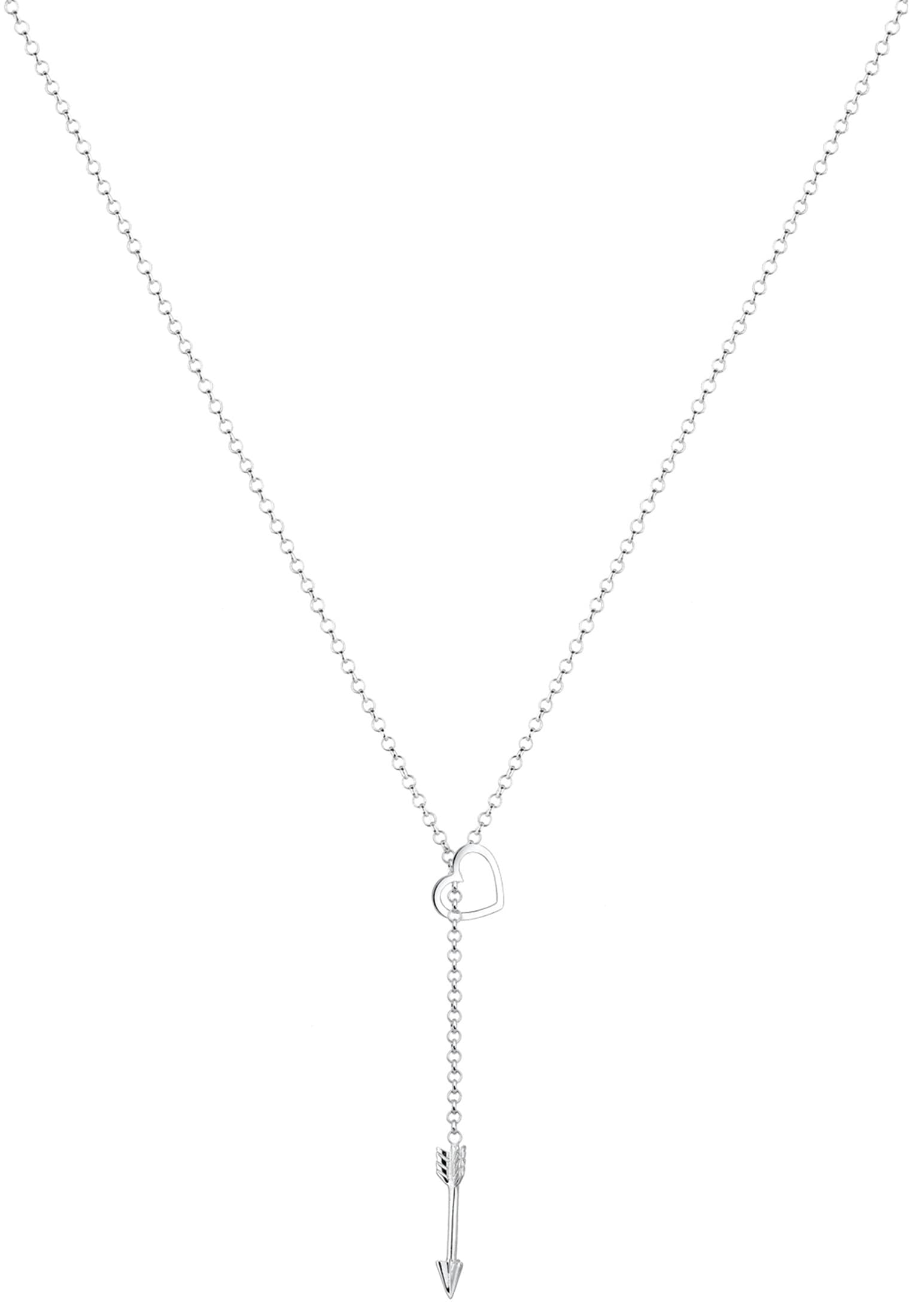 Elli Kette mit Anhänger »Y-Kette Herz Liebe Pfeil Amore 925 Sterling Silber«