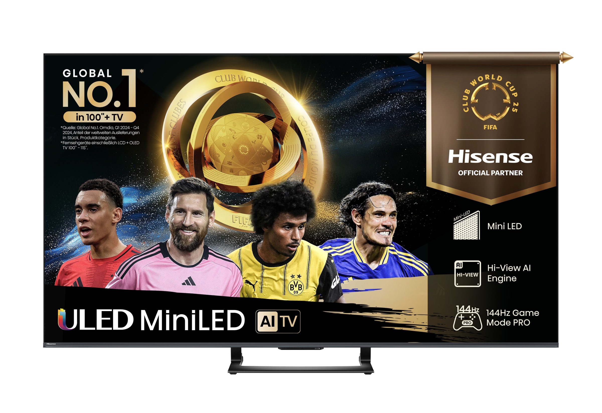Hisense QLED Mini LED-Fernseher »50U7Q«, 4K Ultra HD, Smart-TV, 4K UHD Mini LED