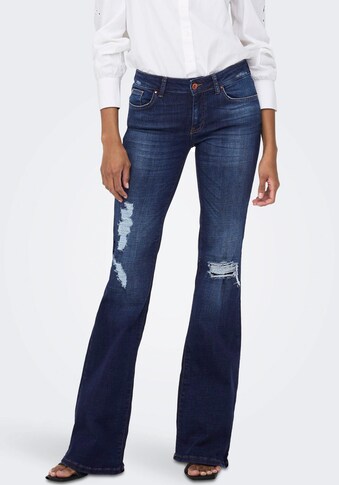 Only Bootcut-Jeans »ONLTIGER LW WIDE FLARED DEST REA218«, mit Destroyed Effekt kaufen