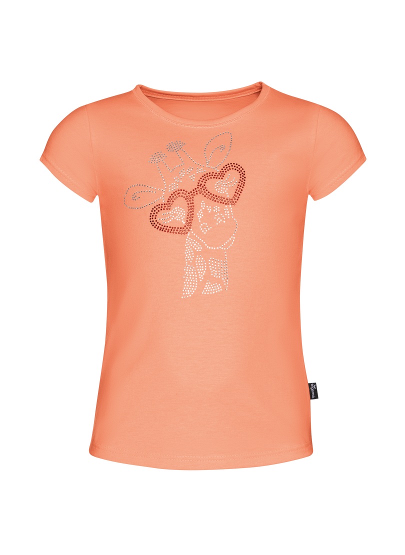 Trigema T-Shirt »TRIGEMA T-Shirt mit glitzerndem Giraffen-Printmotiv«, (1 tlg.)