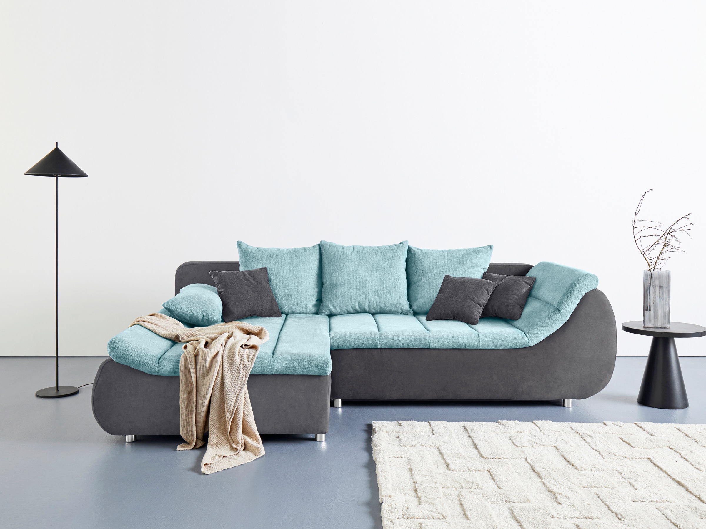 Home affaire Ecksofa »Imola, elegant und modern, aktuelle Steppung im Sitz, günstig online kaufen