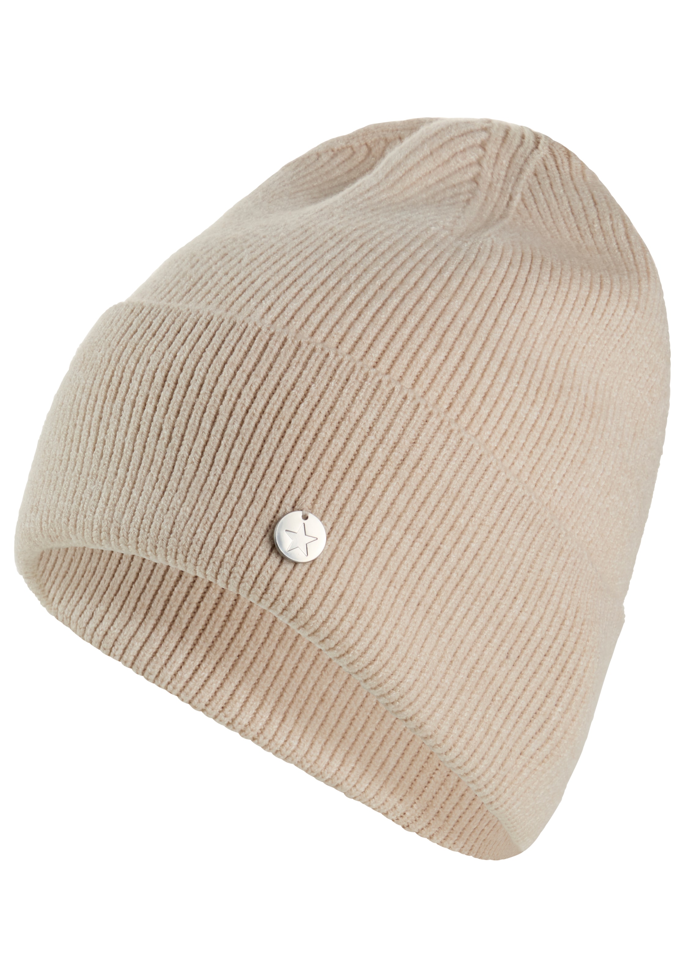 Laura Scott Strickmütze in Rippenstrick mit modischem Umschlag - NEW