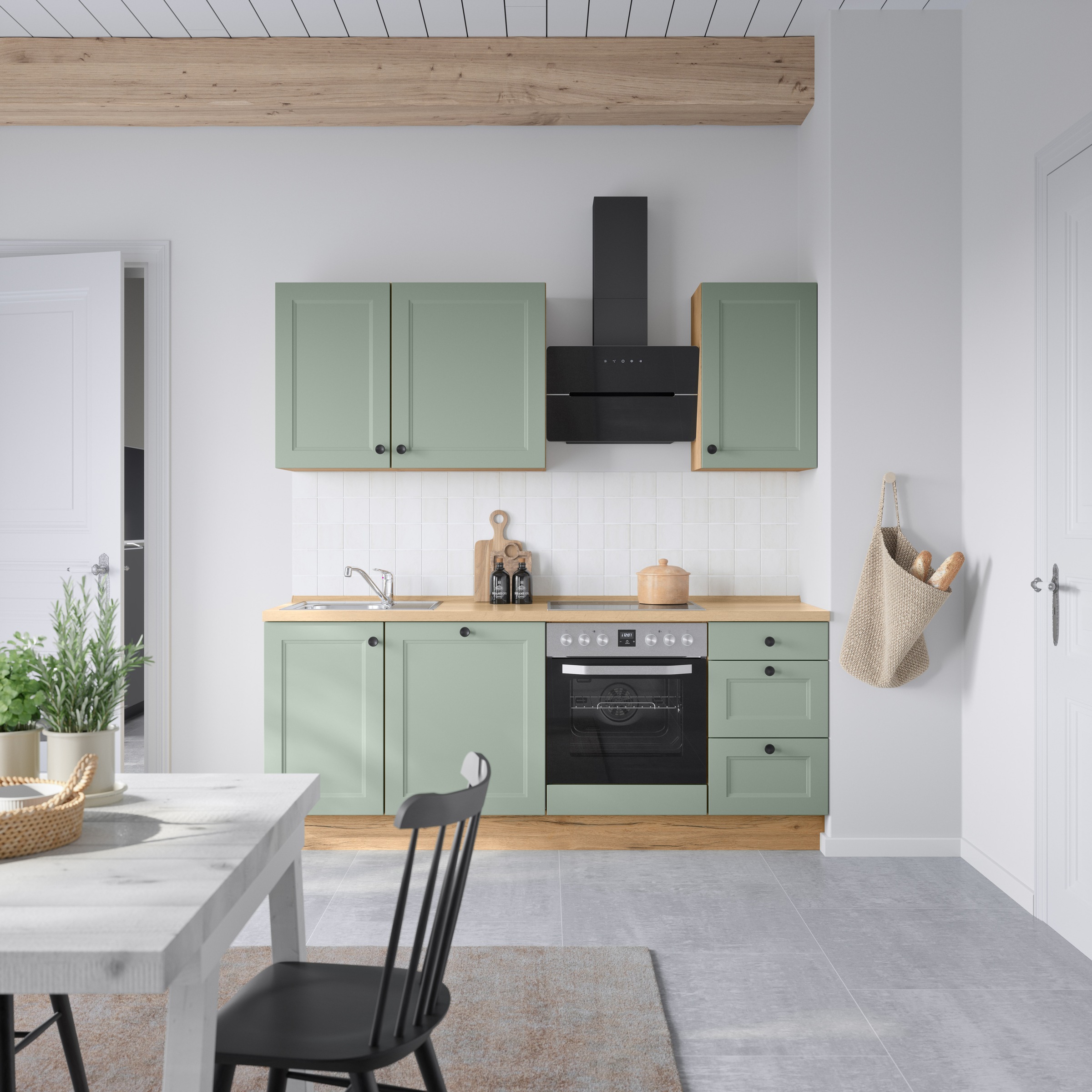 nobilia® Küchenzeile »"Cascada II"«, vormontiert, Breite 210 cm, Ausrichtung wählbar, wahlw. mit E-Geräten