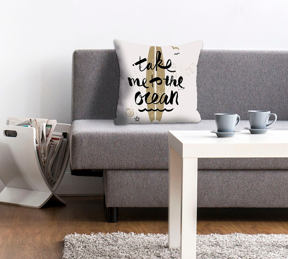 queence Dekokissen »Take me to the ocean«, Kissenhülle,Take me to the ocean günstig online kaufen