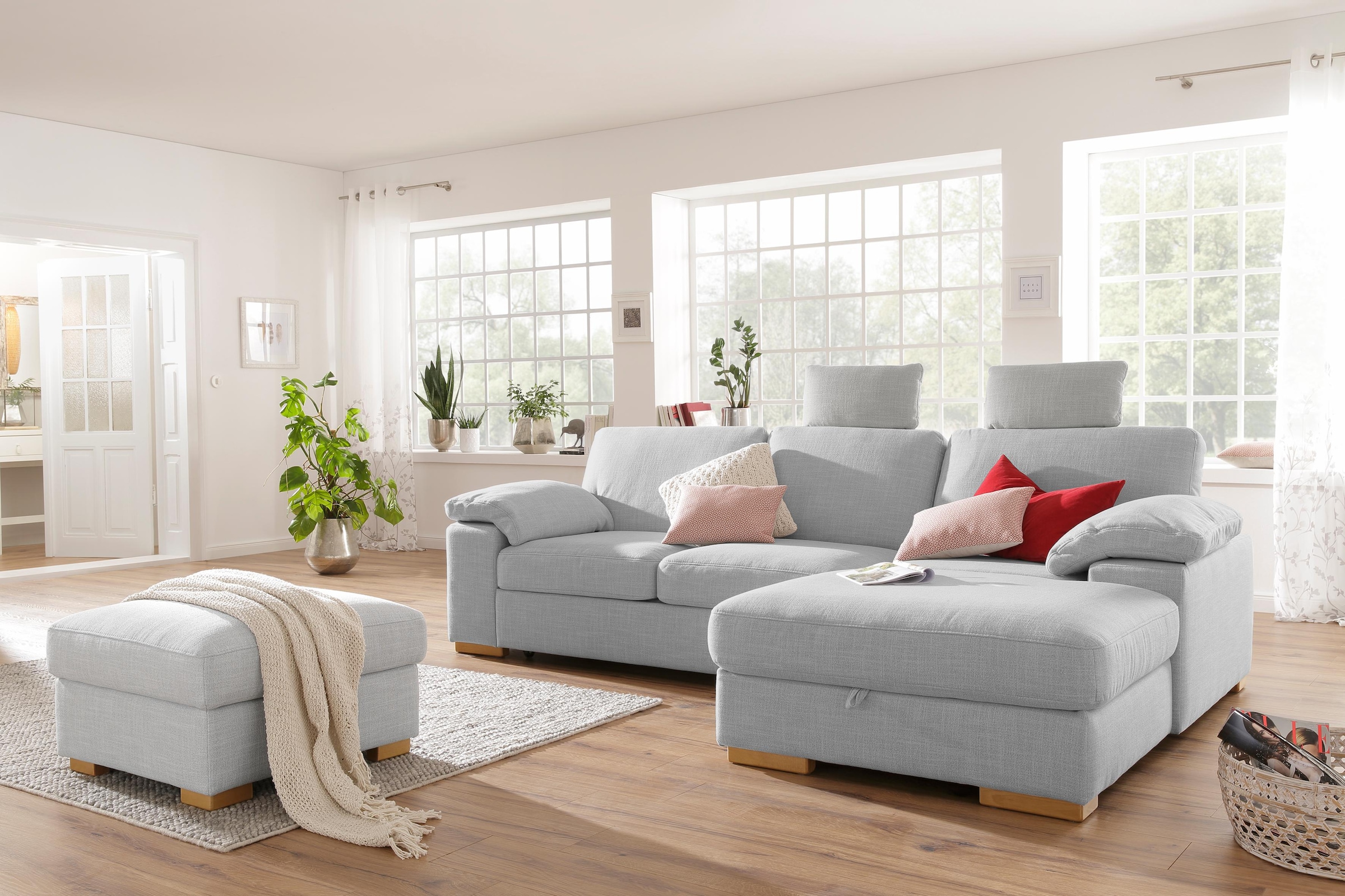 Home affaire Ecksofa »Ventura L-Form«, wahlweise mit Bettfunktion und Bettf günstig online kaufen