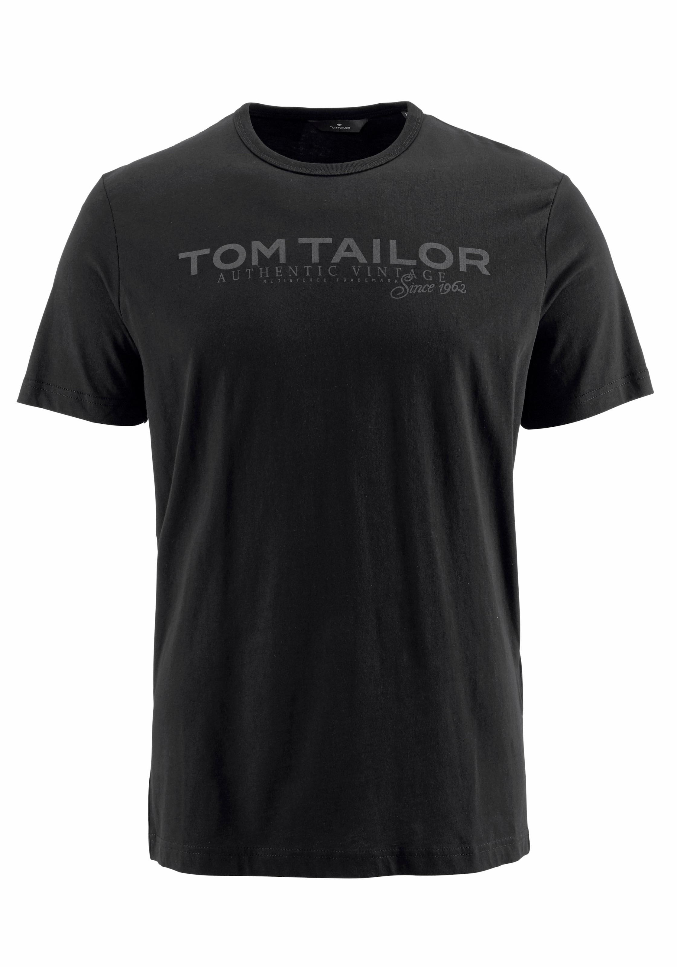 TOM TAILOR Rundhalsshirt, mit Logoprint