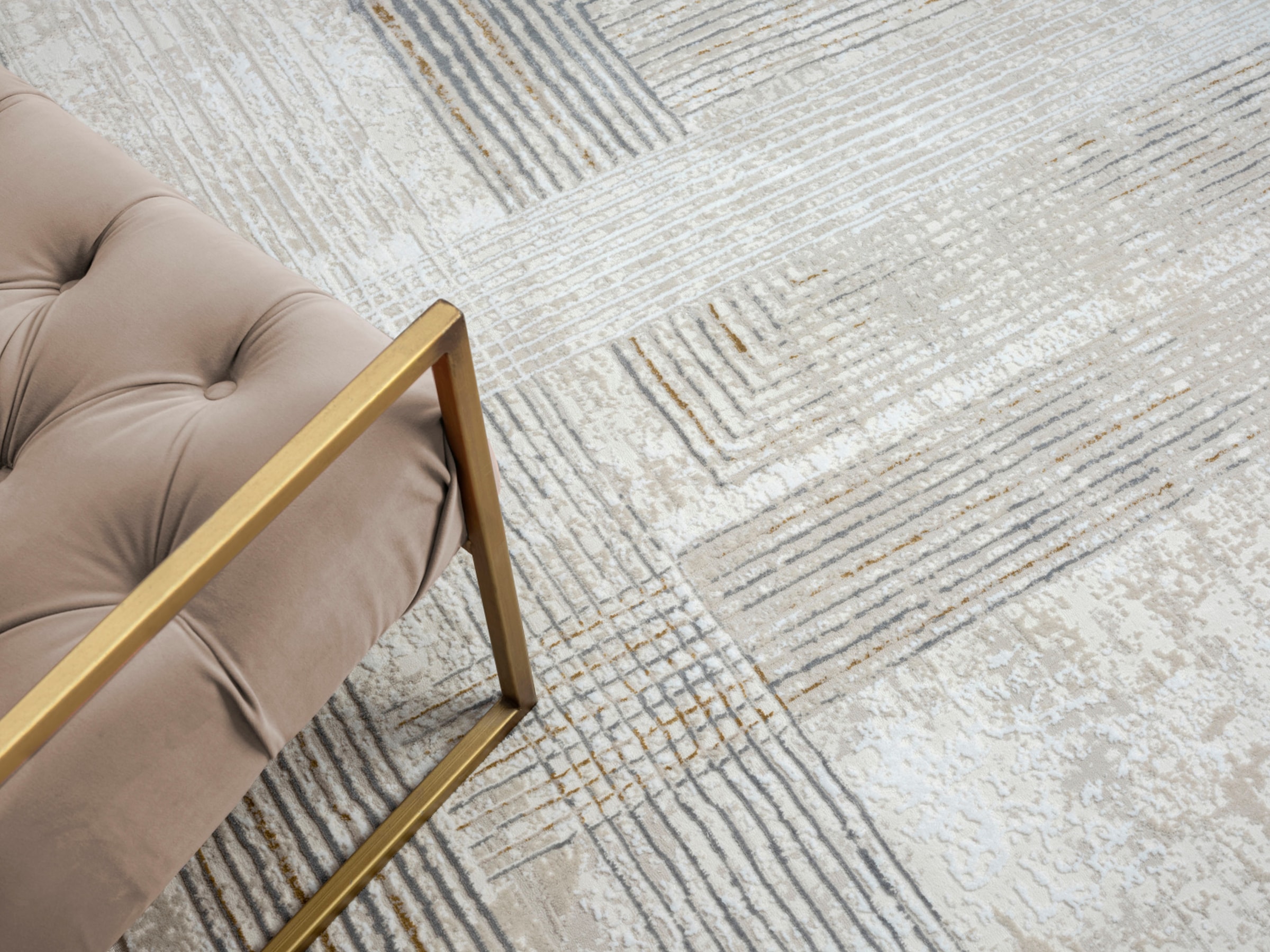 Myflair Möbel & Accessoires Teppich »My Way«, rechteckig, 10 mm Höhe, Kurzflor, Retro-Design, besonders weich durch Microfaser, mit Fransen