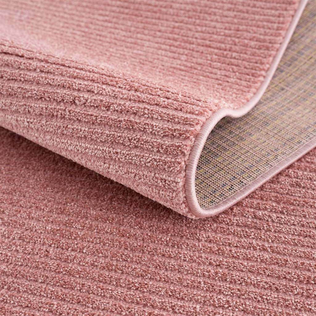 Carpet City Teppich »Friseé-Teppich FANCY900«, rechteckig, 12 mm Höhe, Läufer, Kurzflor, Einfarbig, 3D-Optik, Streifen Look, Wohnzimmer