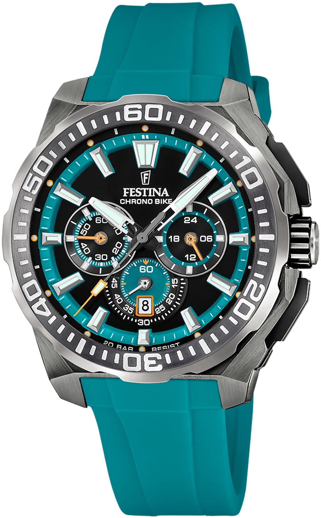Festina Chronograph »Chrono Bike 2025« Quarzuhr, Armbanduhr, Herrenuhr, analog, Tag, Stoppfunktion