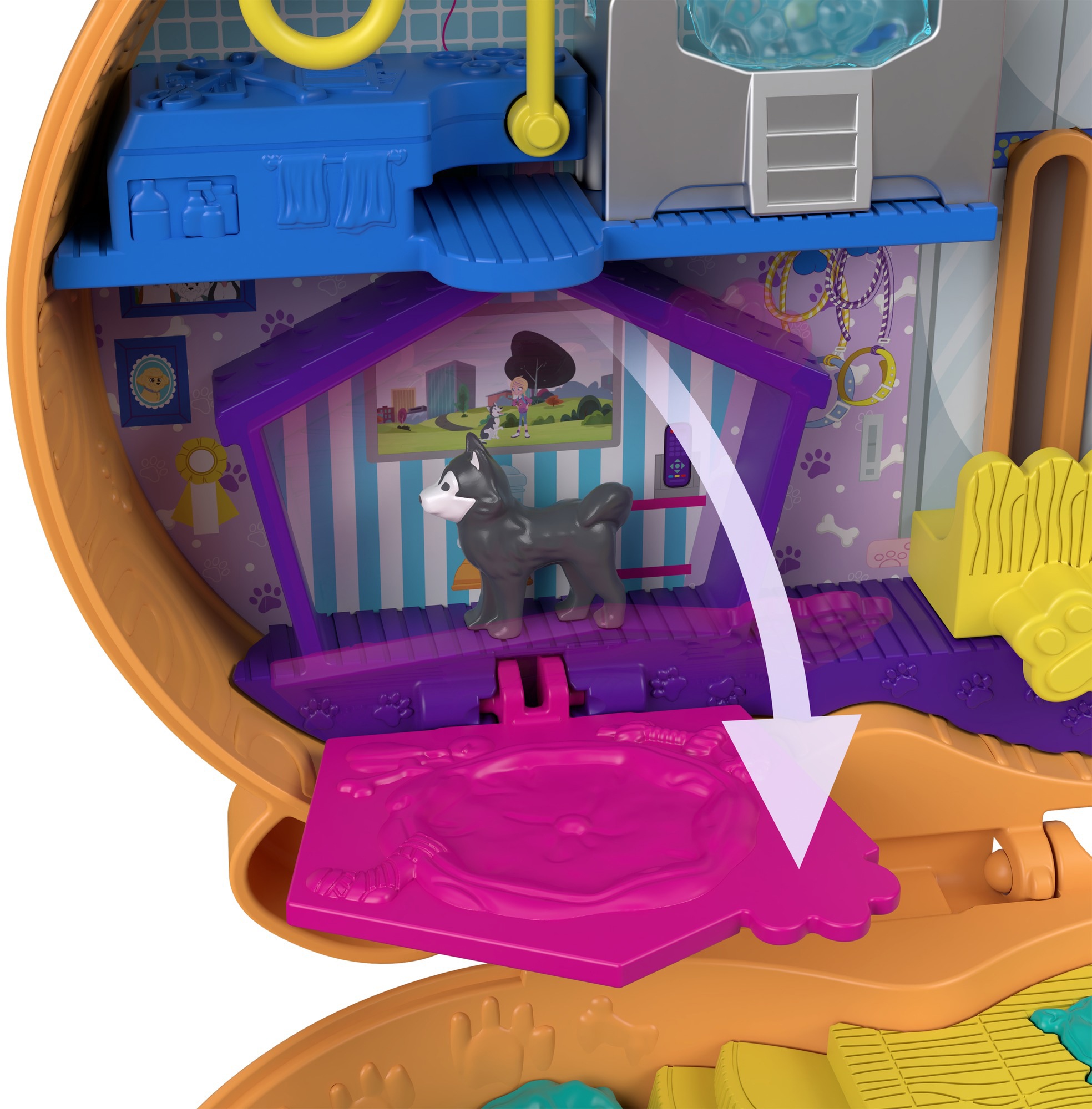 Polly Pocket Spielwelt »Corgi-Hundehotel Schatulle«, Sammelfigur