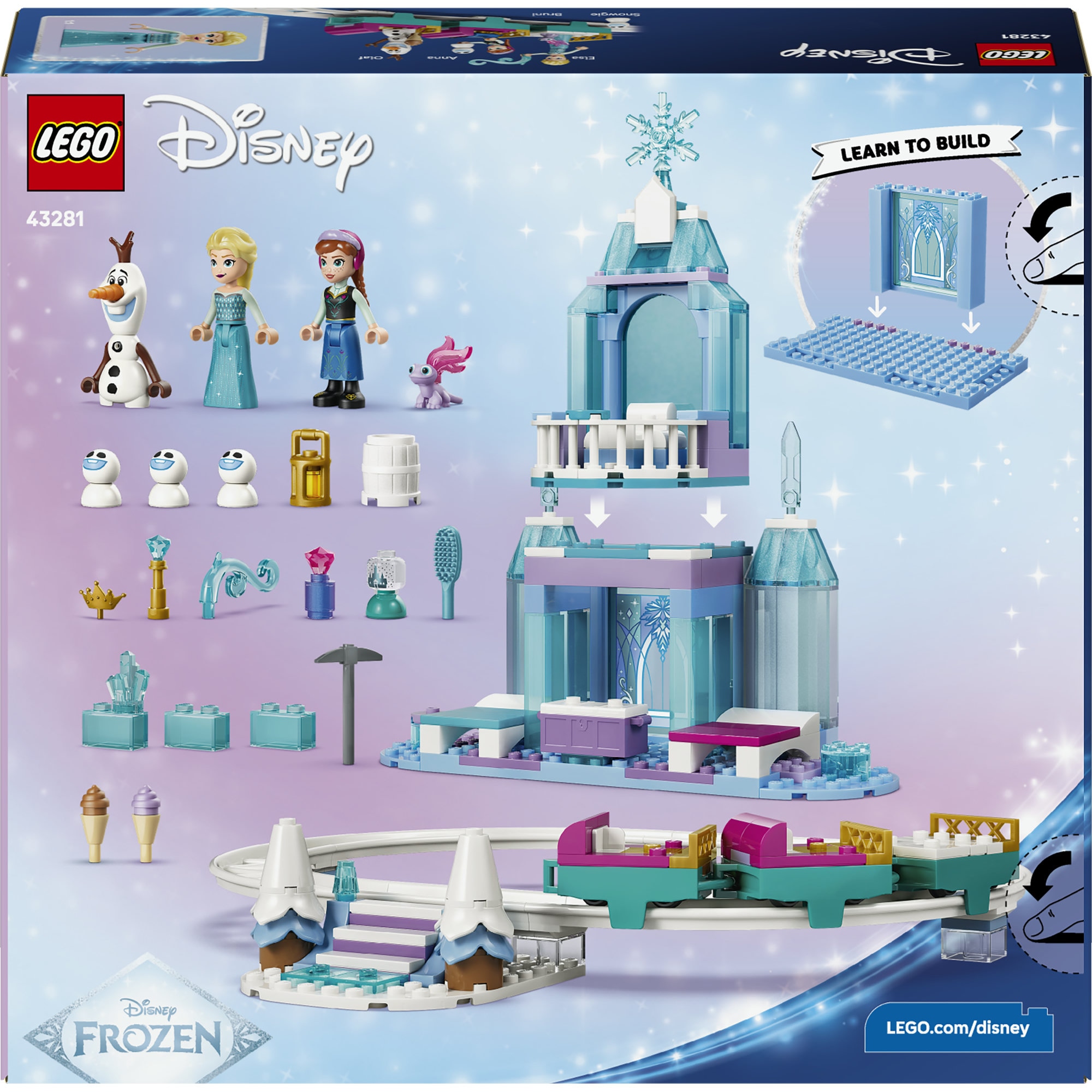 LEGO® Konstruktionsspielsteine »Elsas Schlittenfahrt um den Eispalast (43281), LEGO Disney Princess« Made in Europe