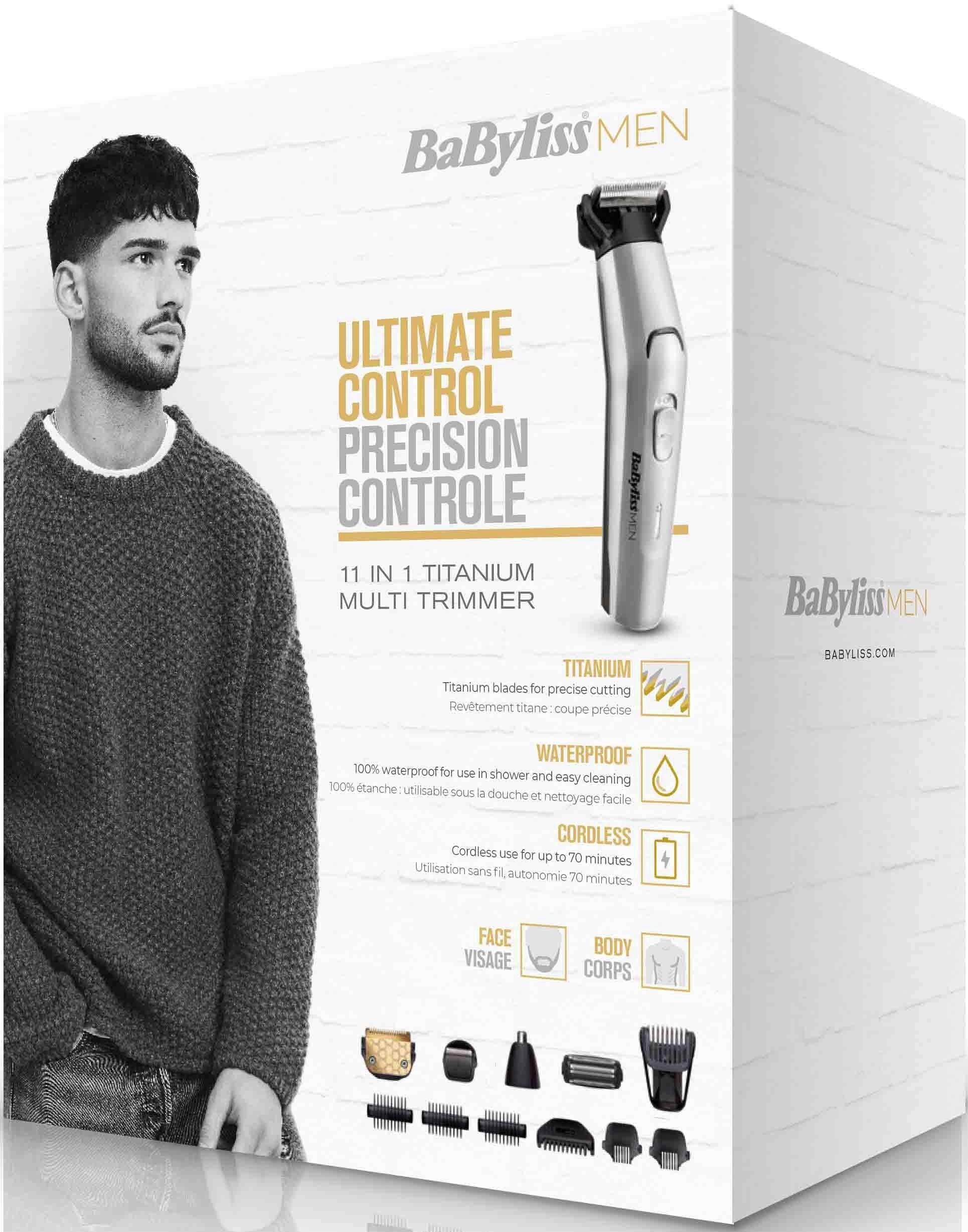 BaByliss »MT861E 11 11-in-1 Gesicht online Multigrooming Multifunktionstrimmer Aufsätze, Set kaufen & für MEN«, Körper Titanium