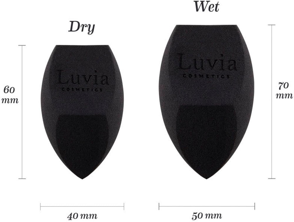 Luvia Cosmetics Schminkschwamm »Diamond Make-up Sponge Set«, (Packung, 2 tlg.), feinporige Oberfläche für natürliches Hautbild