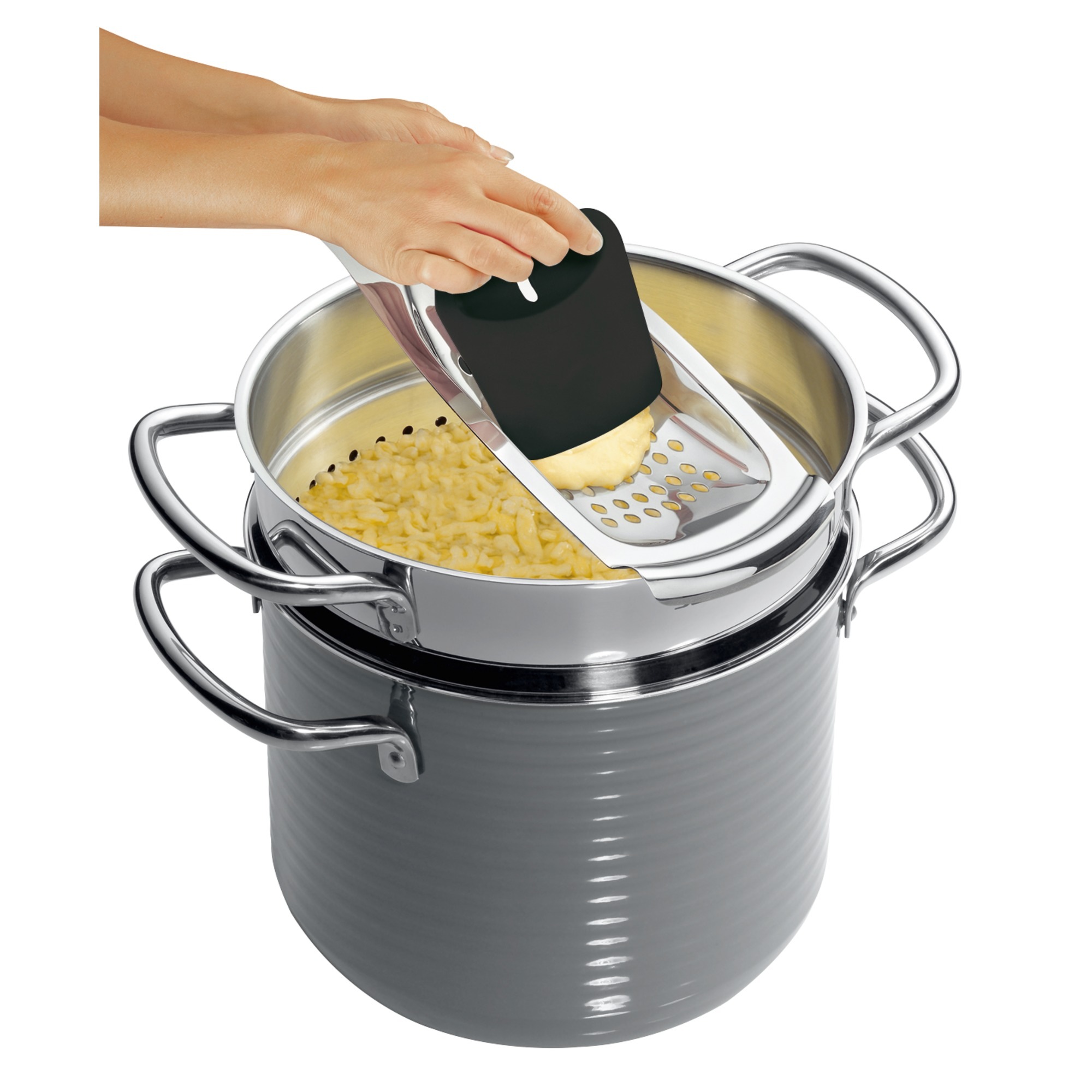WMF Spätzlereibe, Spätzlereibe mit Spachtel