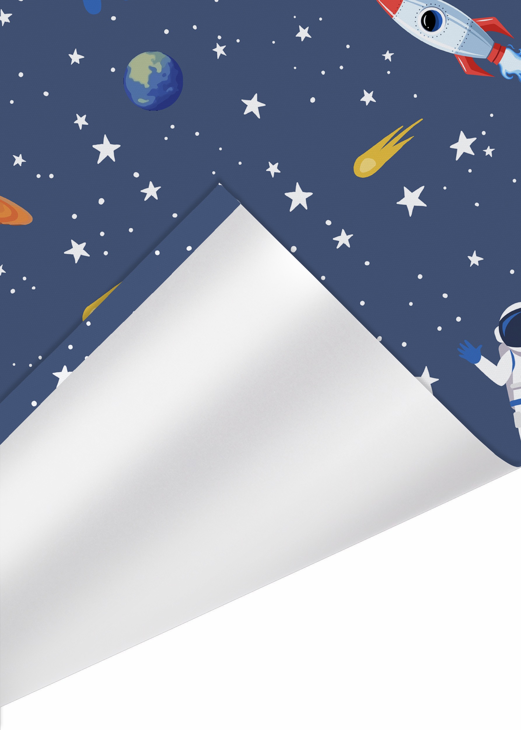 Lüttenhütt Rollo »ASTRONAUT«, verdunkelnd, Blendschutz-Sichtschutz-Verdunkelung, ohne Bohren, freihängend, Fixmaß, Klemmfix, Astronaut, Kinderrollo -NEUHEIT!