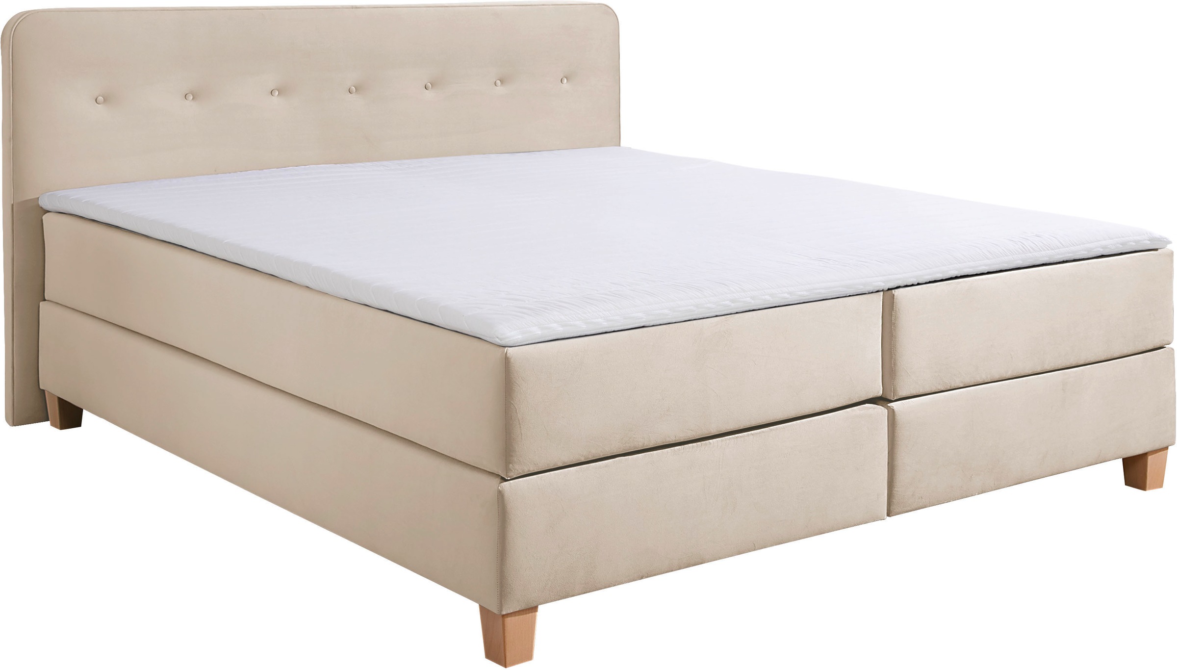 Home affaire Boxspringbett »Fargo«, in Überlänge 220 cm, mit Topper, 3 Ausführungen, 4, Breiten