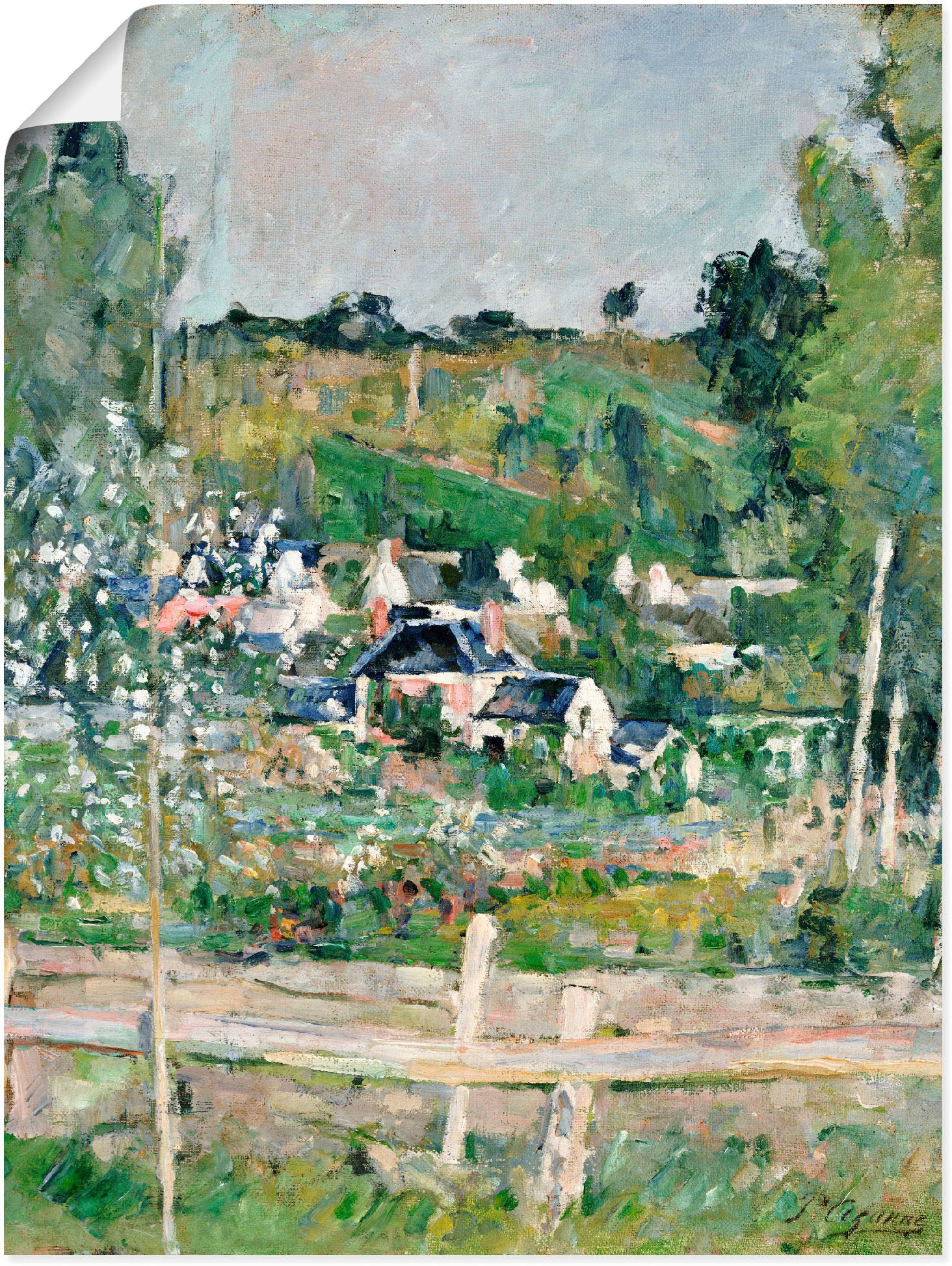 Artland Kunstdruck »Stillleben mit italienischer Fayence«, Garten, (1 St.), als Leinwandbild, Wandaufkleber oder Poster in versch. Größen